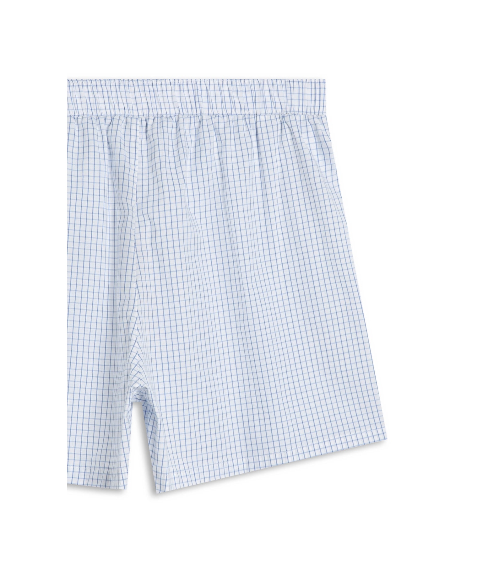 Boxer Algodao Plaid Branco