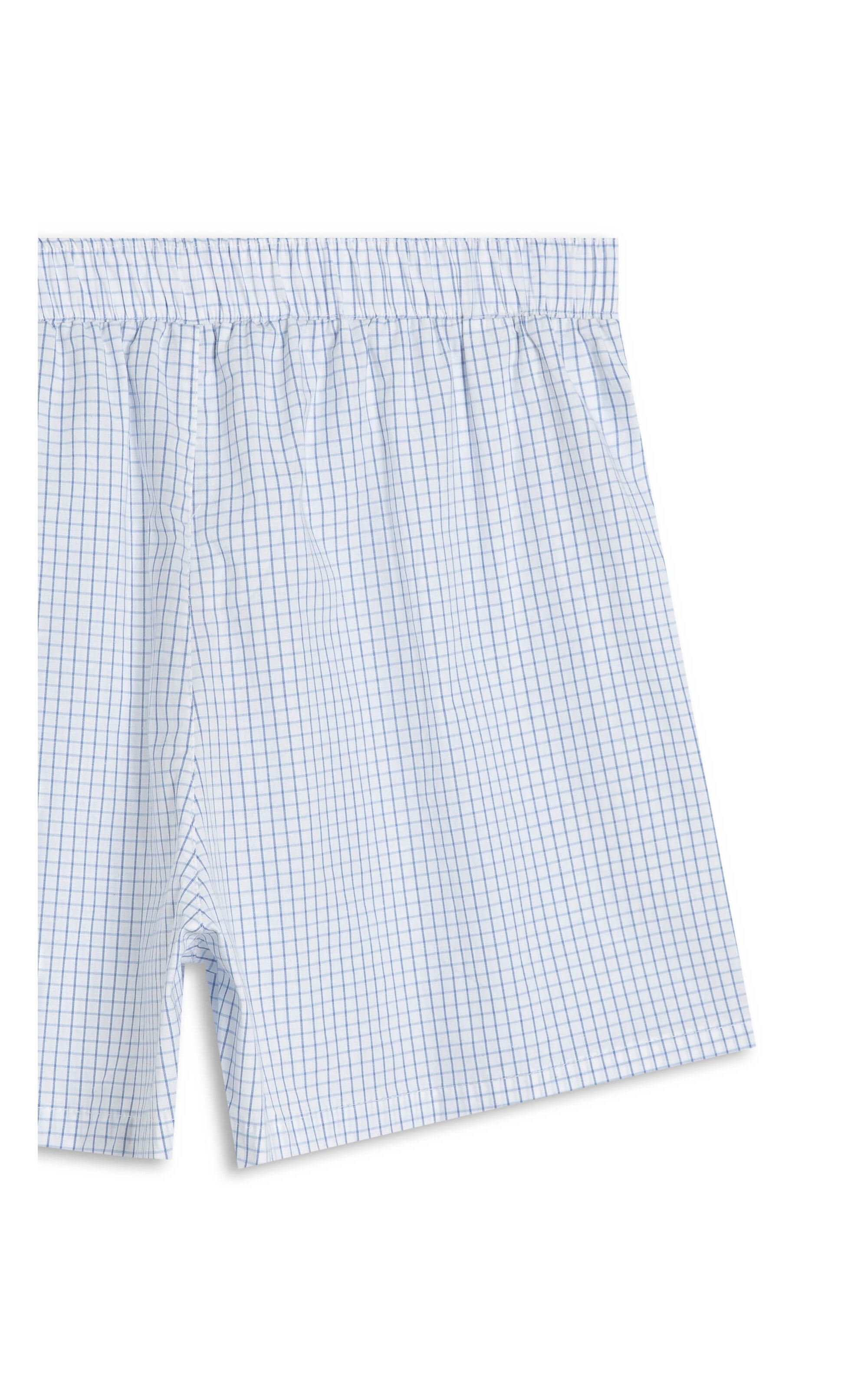 Boxer Algodao Plaid Branco