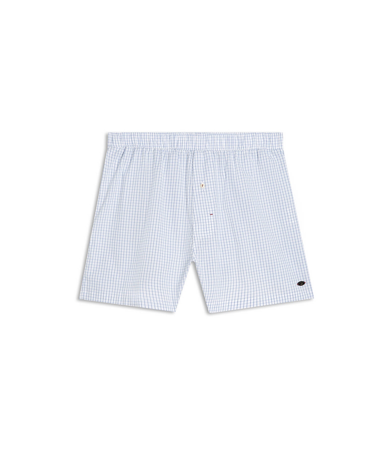 Boxer Algodao Plaid Branco