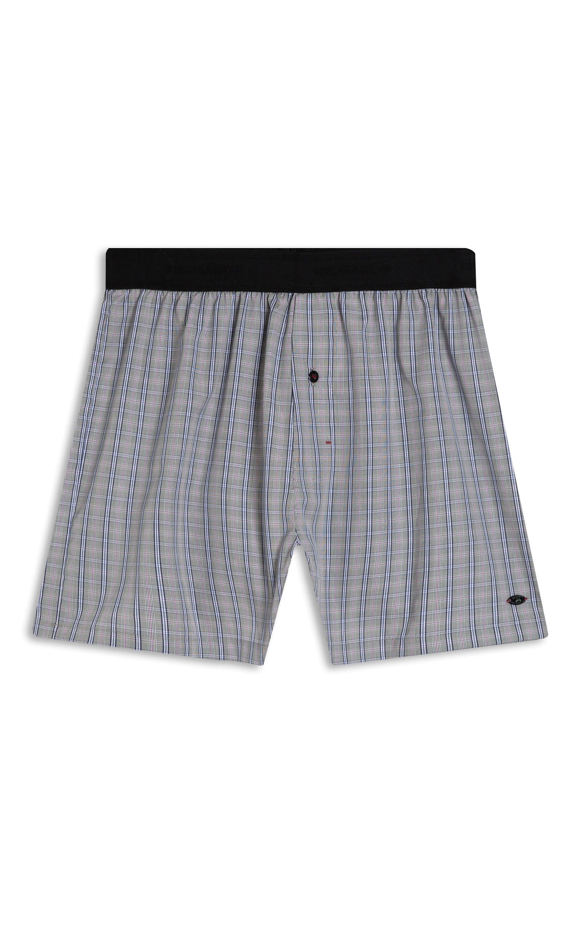 Boxer Algodão Reticulated Verde Militar