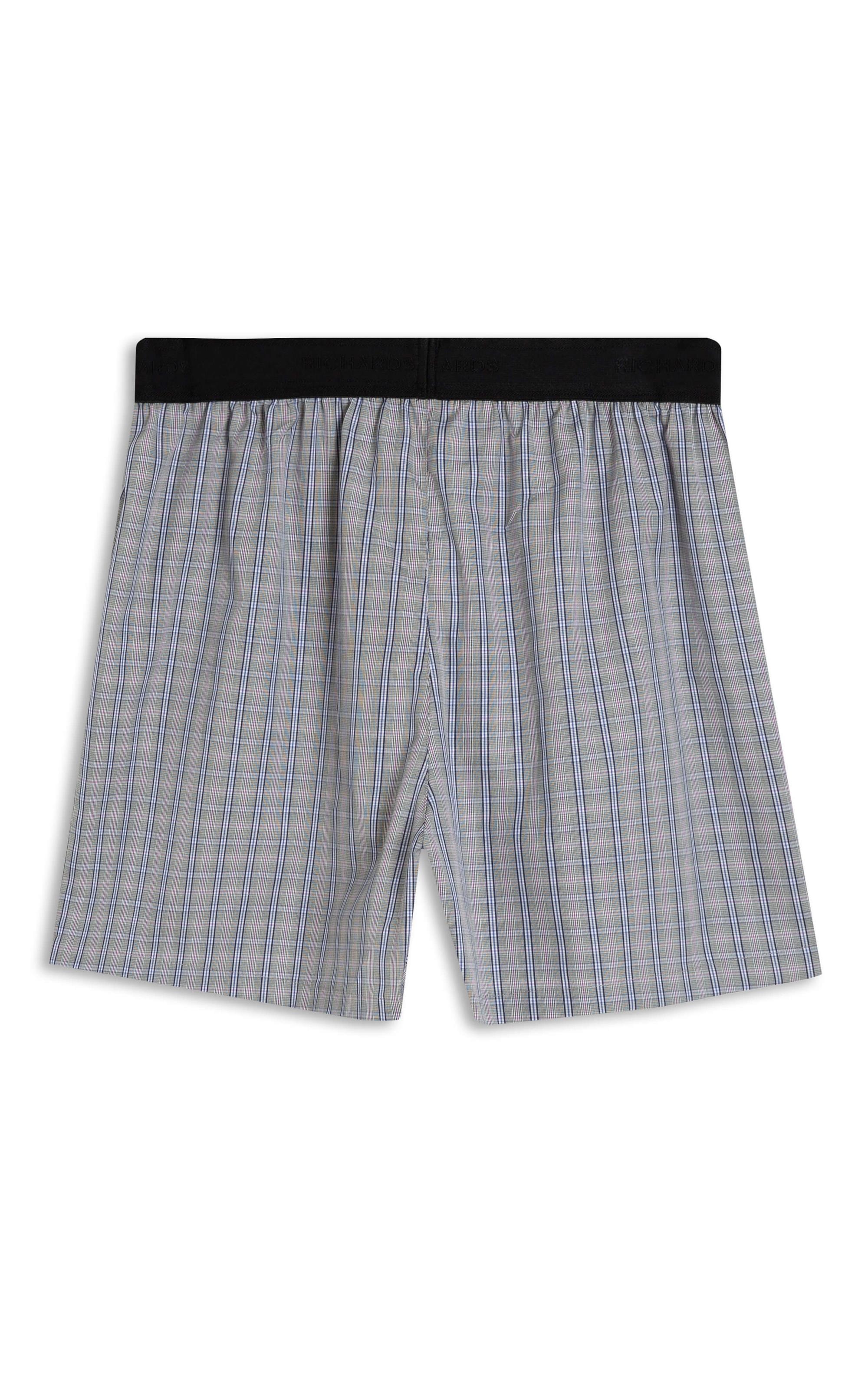 Boxer Algodão Reticulated Verde Militar