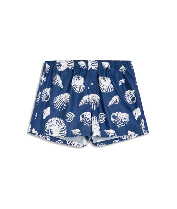 Boxer Algodao Shell Marinho