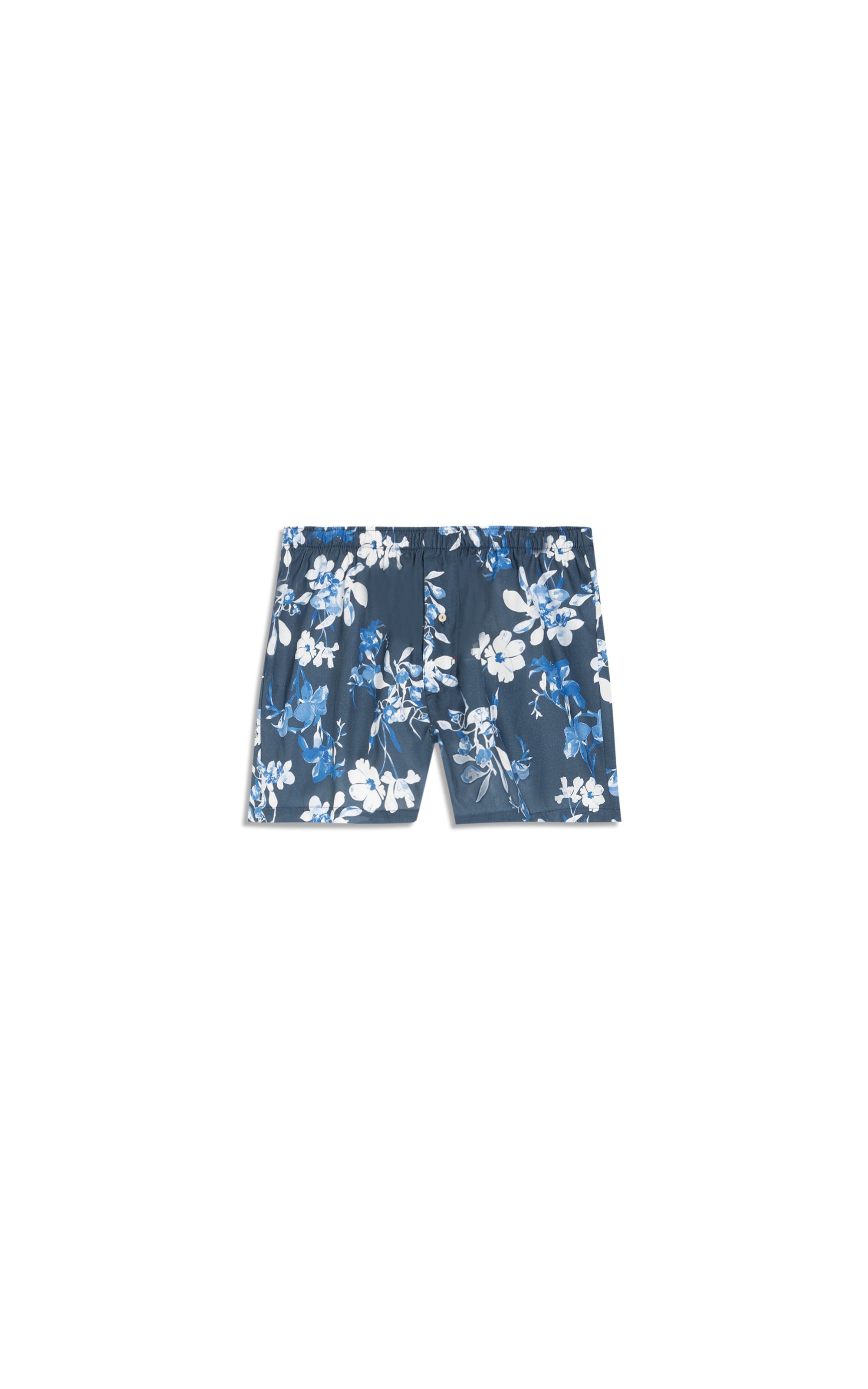 Boxer Algodão Sphere Flower Marinho