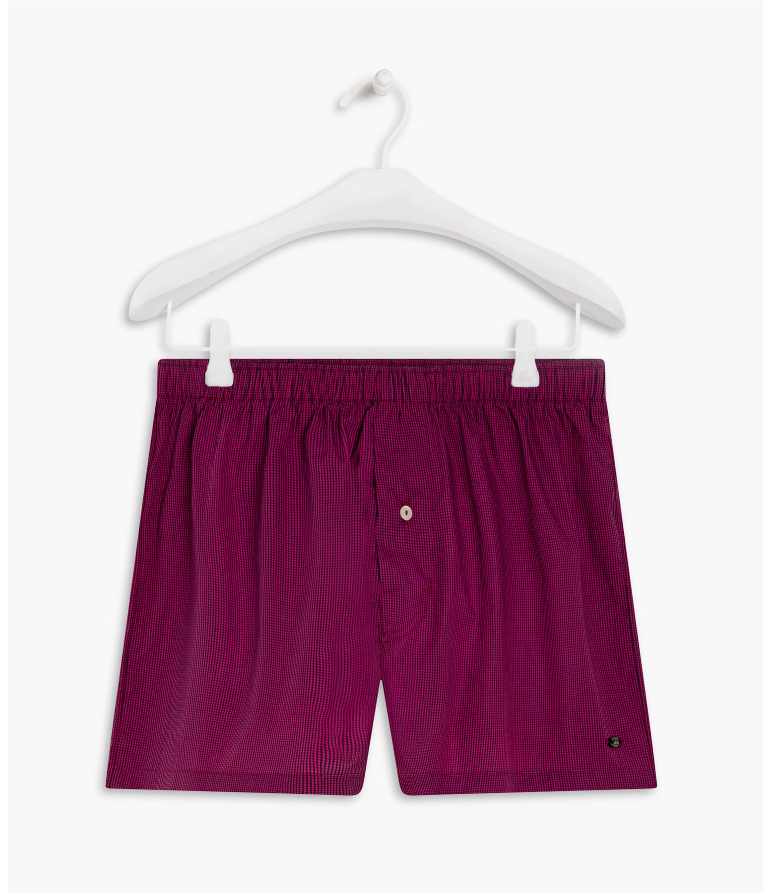Boxer Algodão Vichy Fucsia