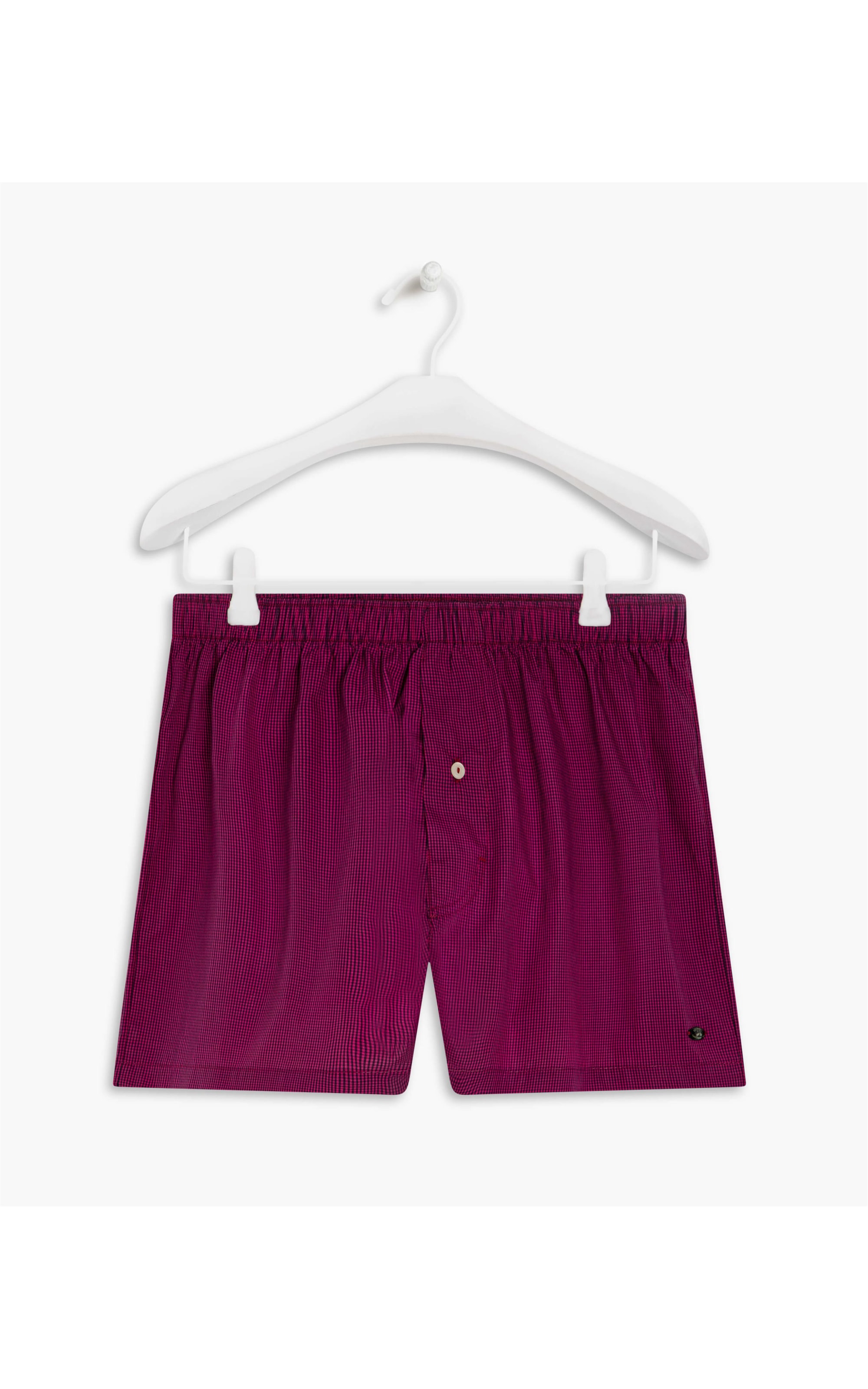 Boxer Algodão Vichy Fucsia