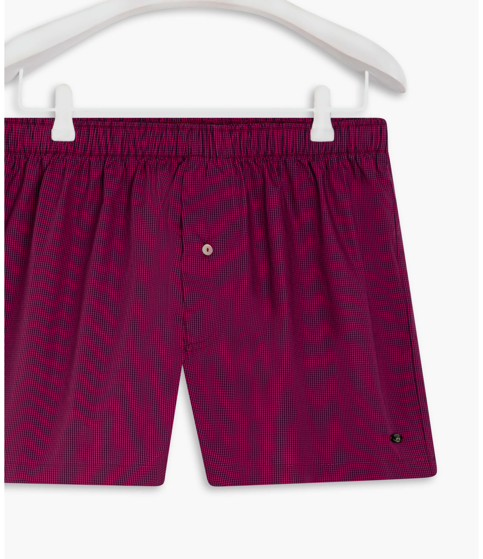 Boxer Algodão Vichy Fucsia