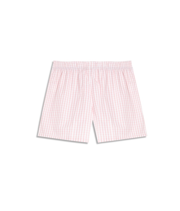 Boxer Algodao Vichy Rosa Velho