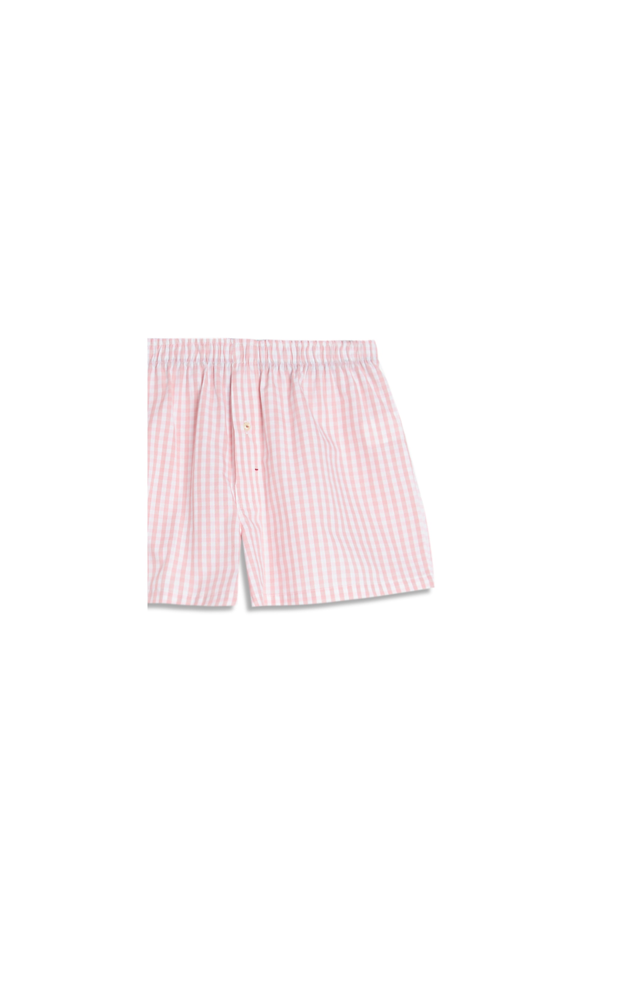 Boxer Algodao Vichy Rosa Velho