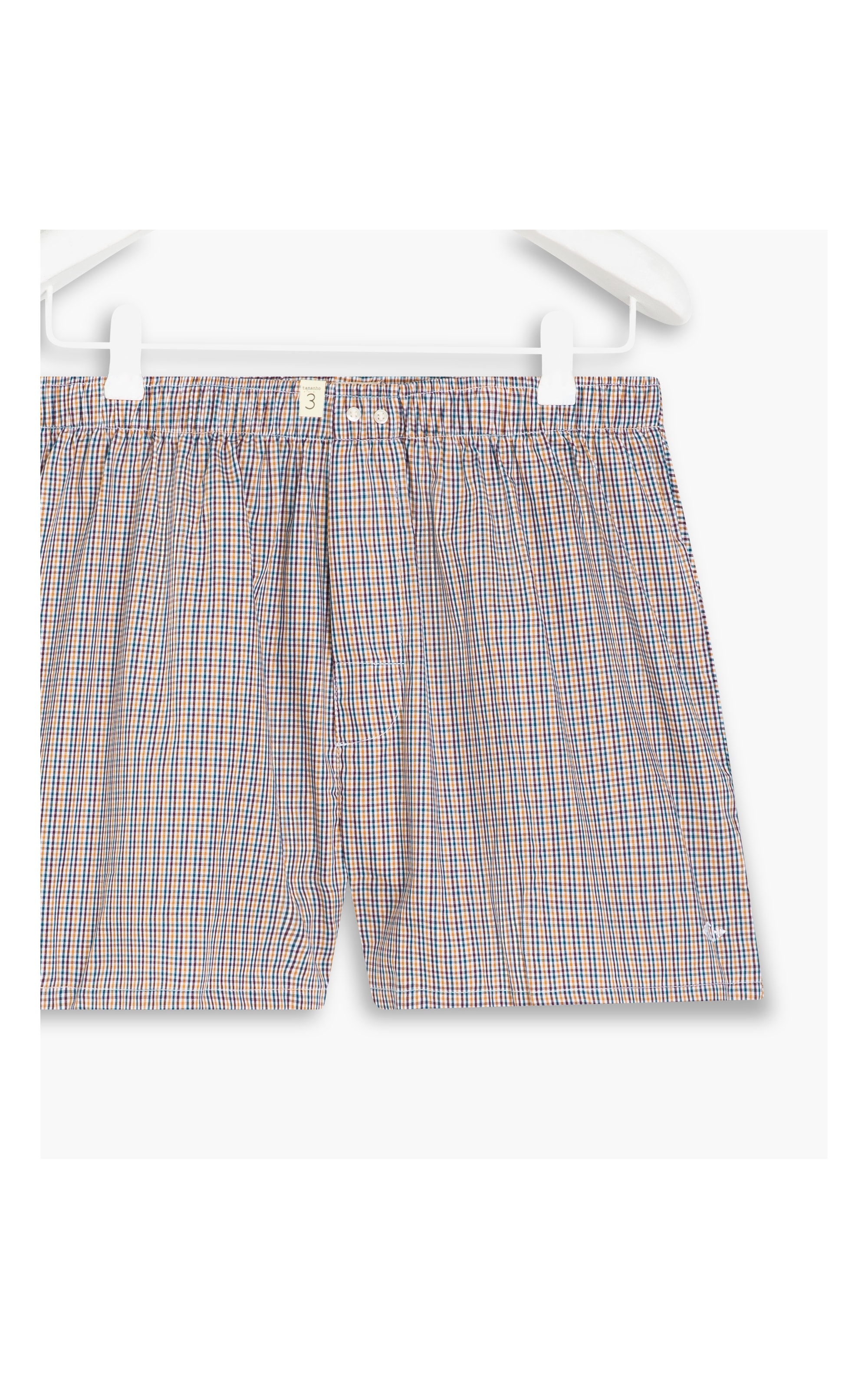 Boxer Brick Xadrez Amarelo