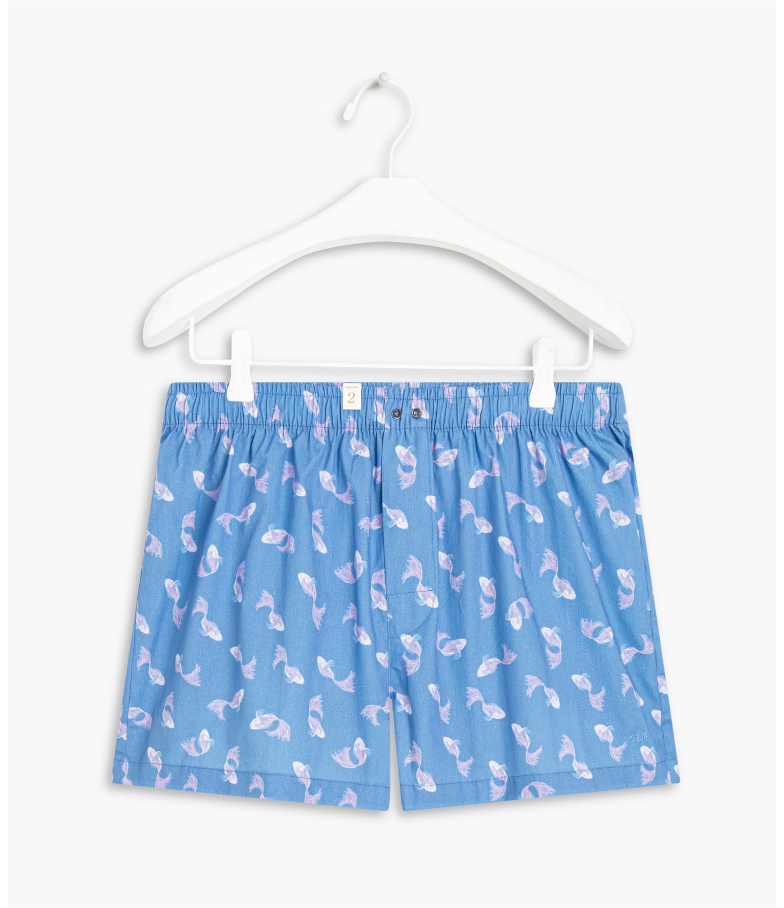 Boxer Cotton Estampa Beta Azul Bic