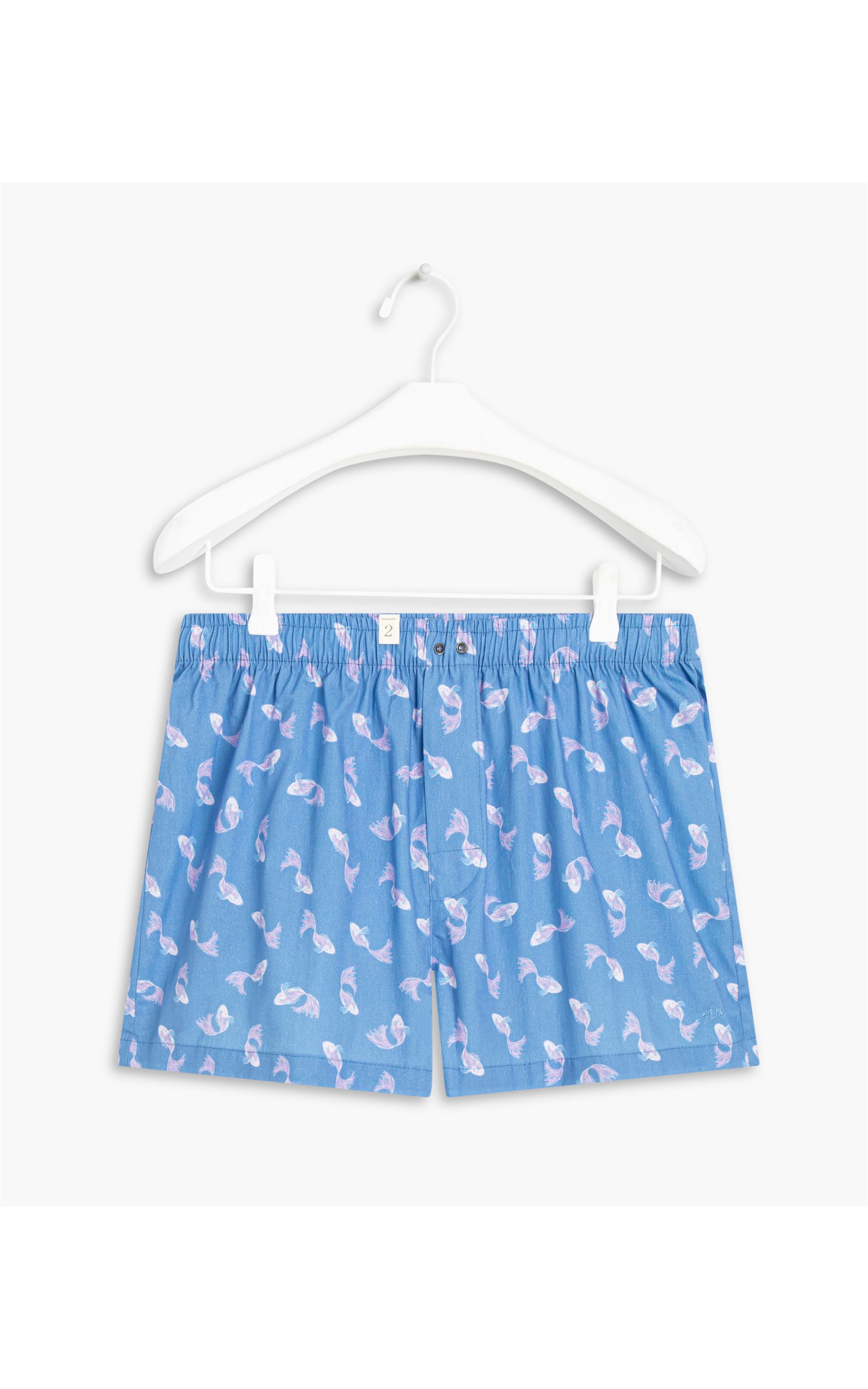 Boxer Cotton Estampa Beta Azul Bic