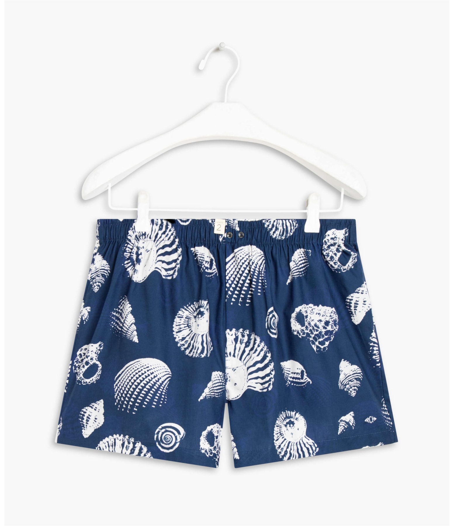 Boxer Cotton Estampa Shell Marinho