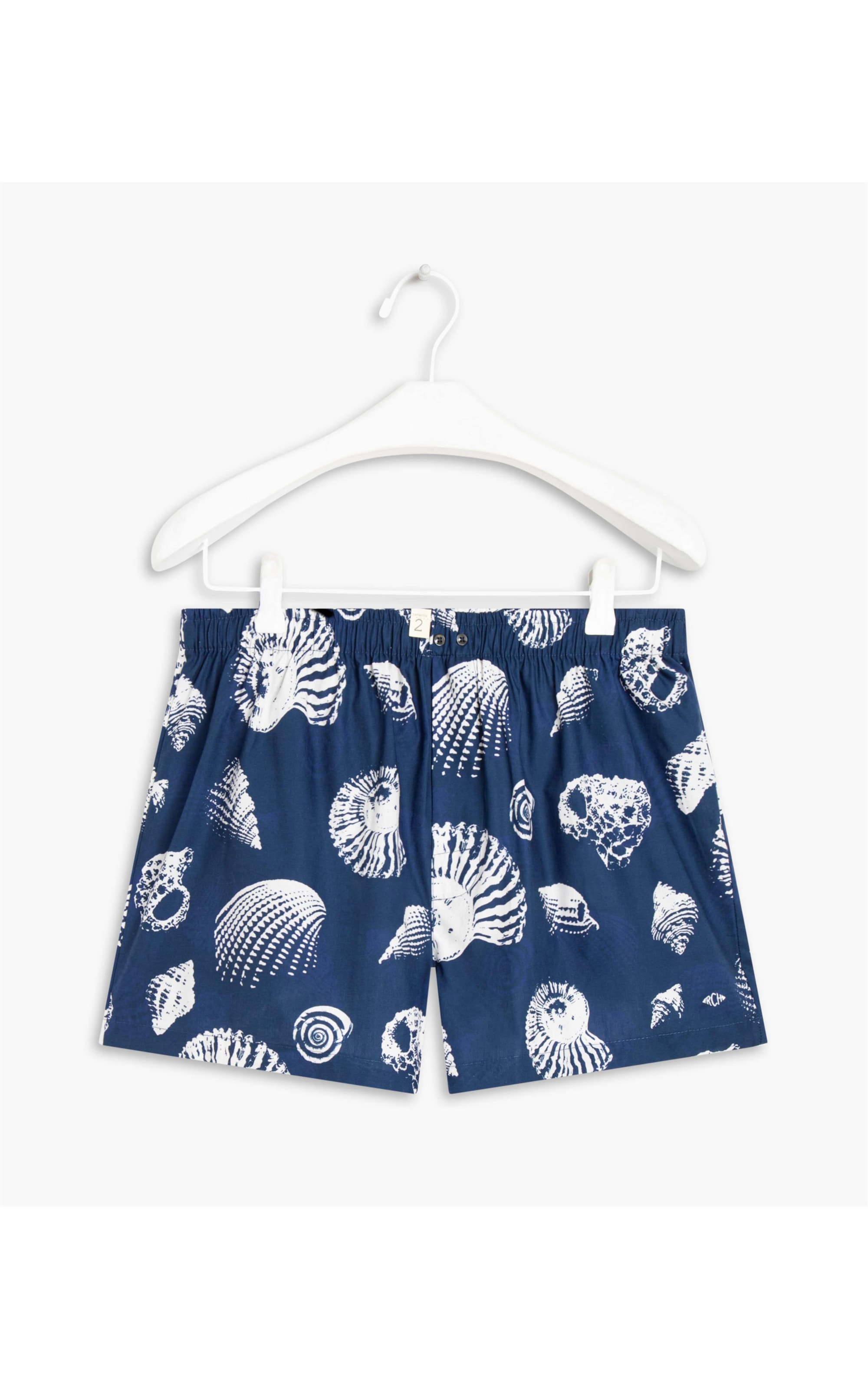Boxer Cotton Estampa Shell Marinho