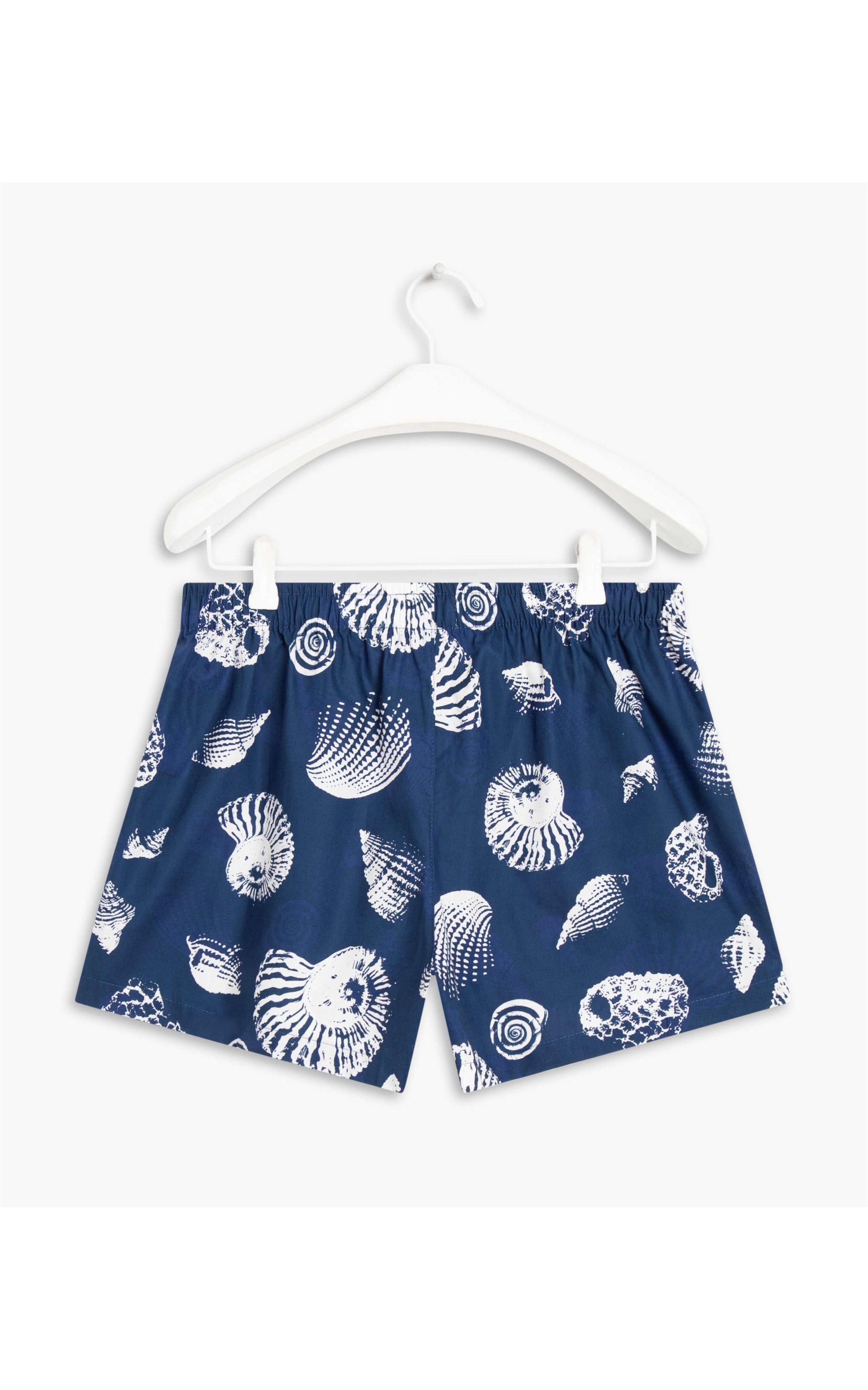 Boxer Cotton Estampa Shell Marinho