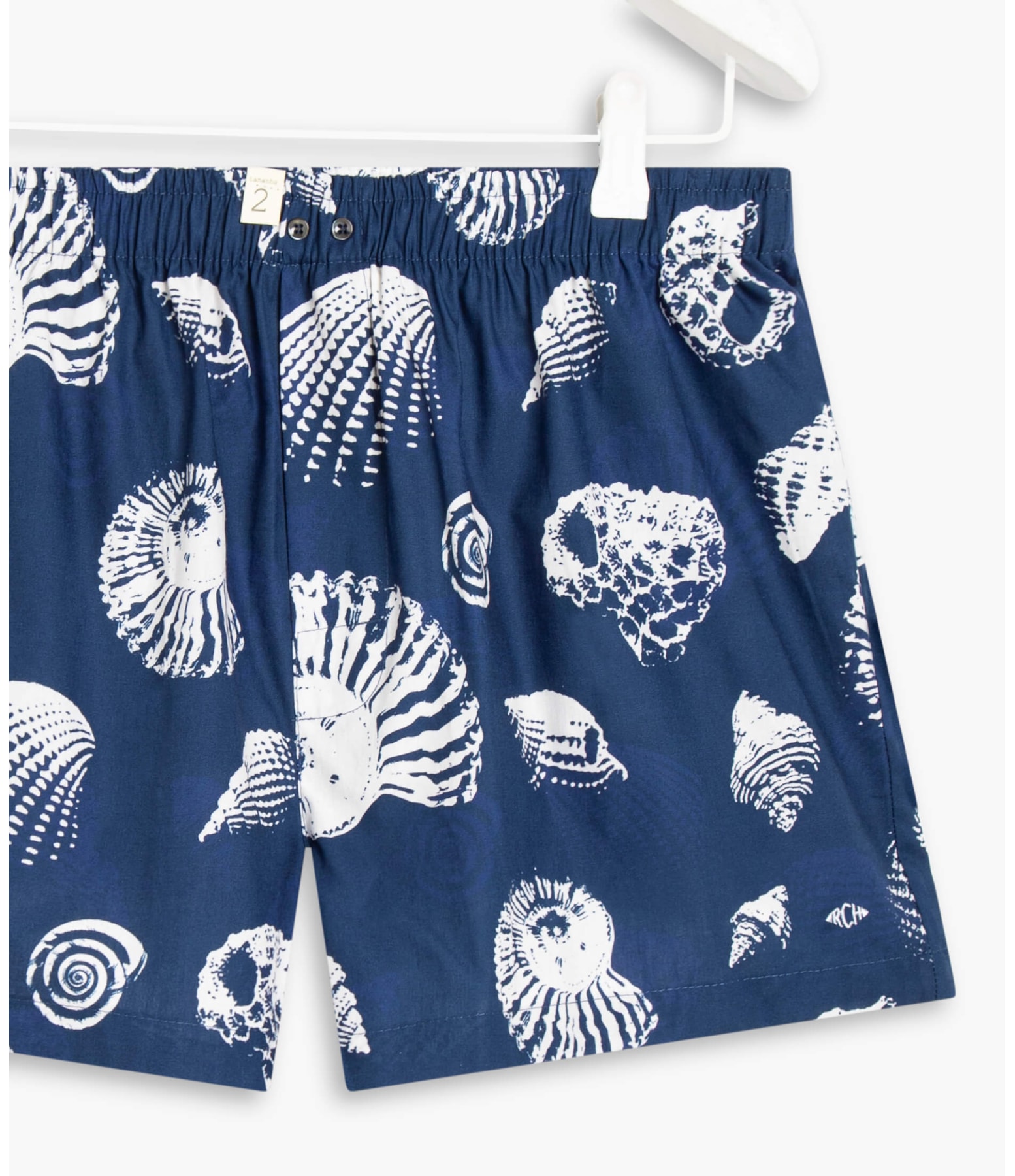 Boxer Cotton Estampa Shell Marinho