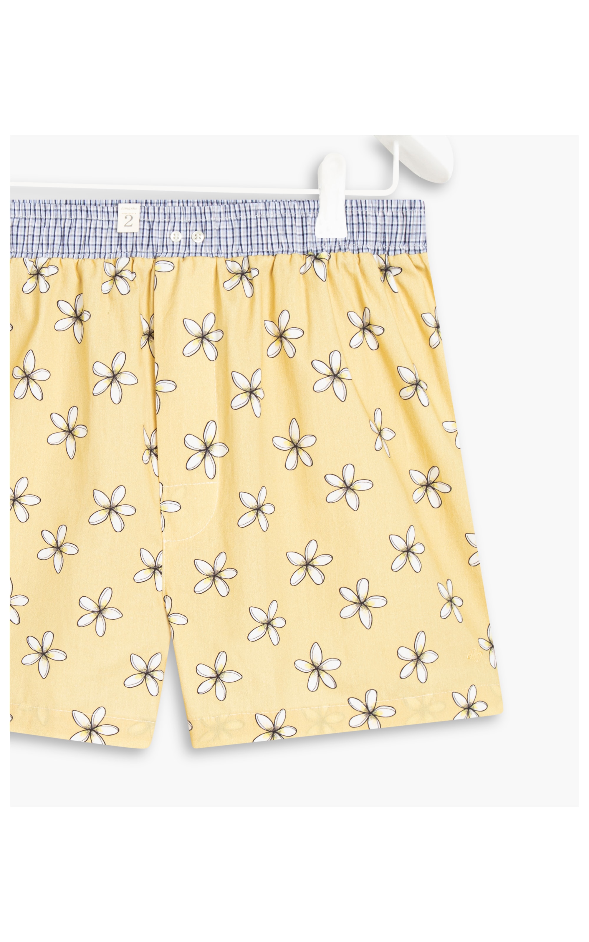 Boxer Cotton Estampa Tiare Amarelo