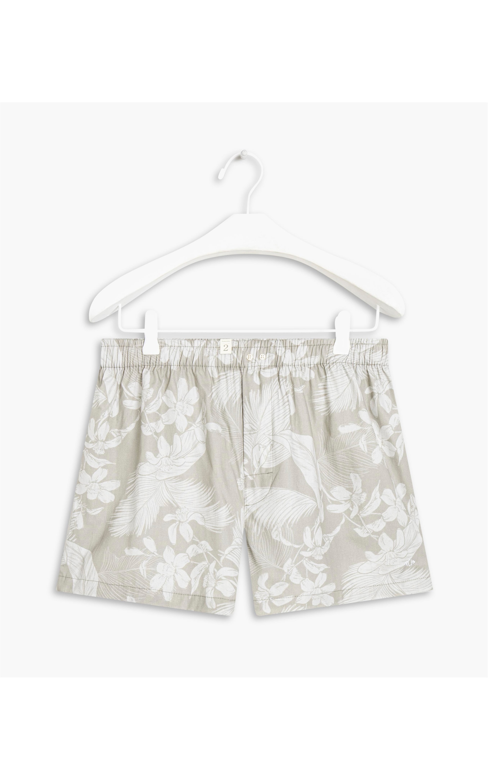 Boxer Cotton Estampa Tropital Bege