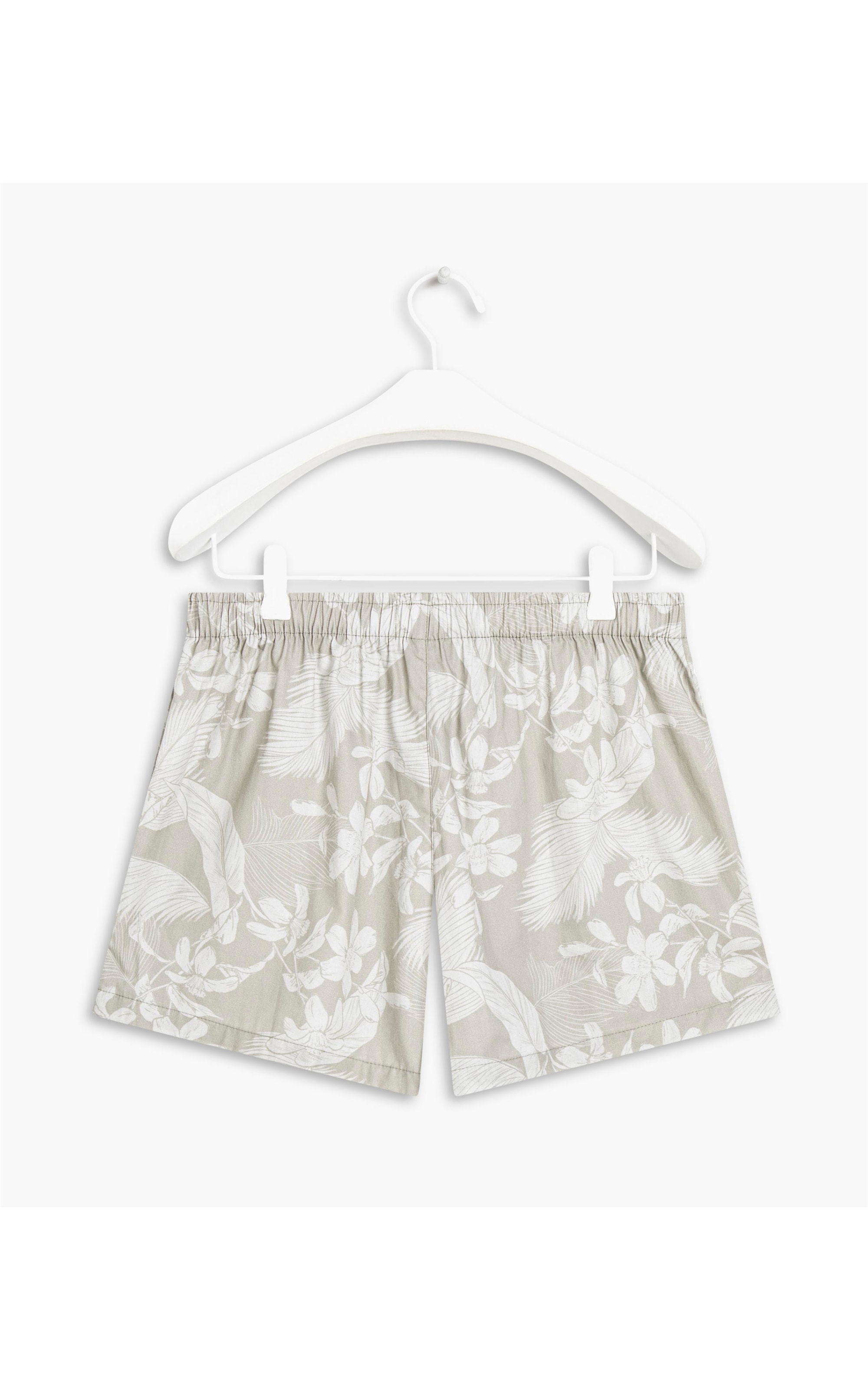 Boxer Cotton Estampa Tropital Bege