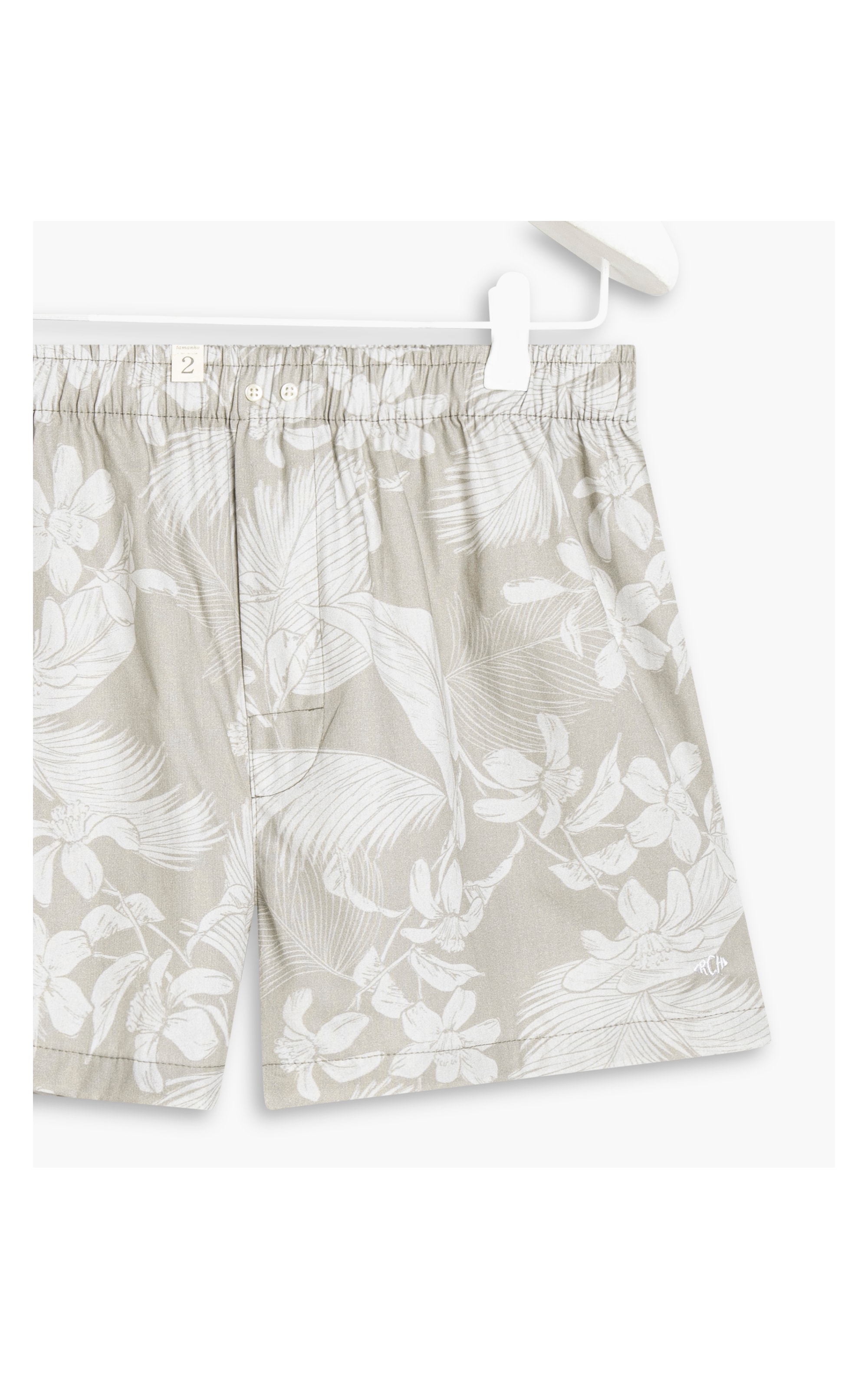 Boxer Cotton Estampa Tropital Bege