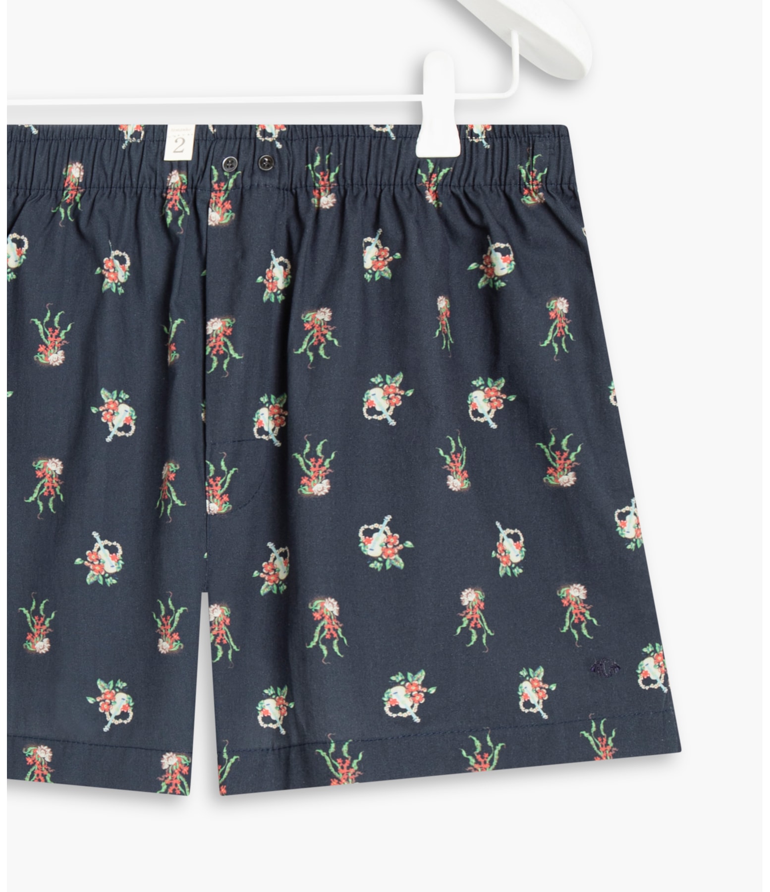 Boxer Cotton Estampa Ukelele Marinho