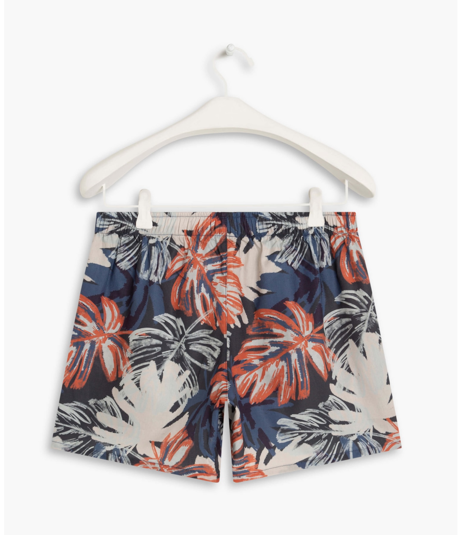 Boxer Cotton Folhas Blush Laranja