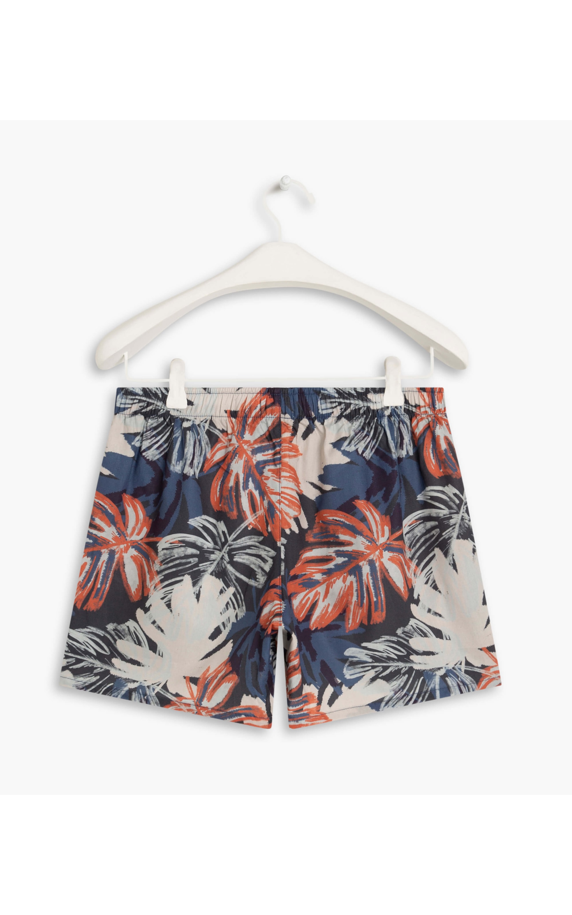 Boxer Cotton Folhas Blush Laranja