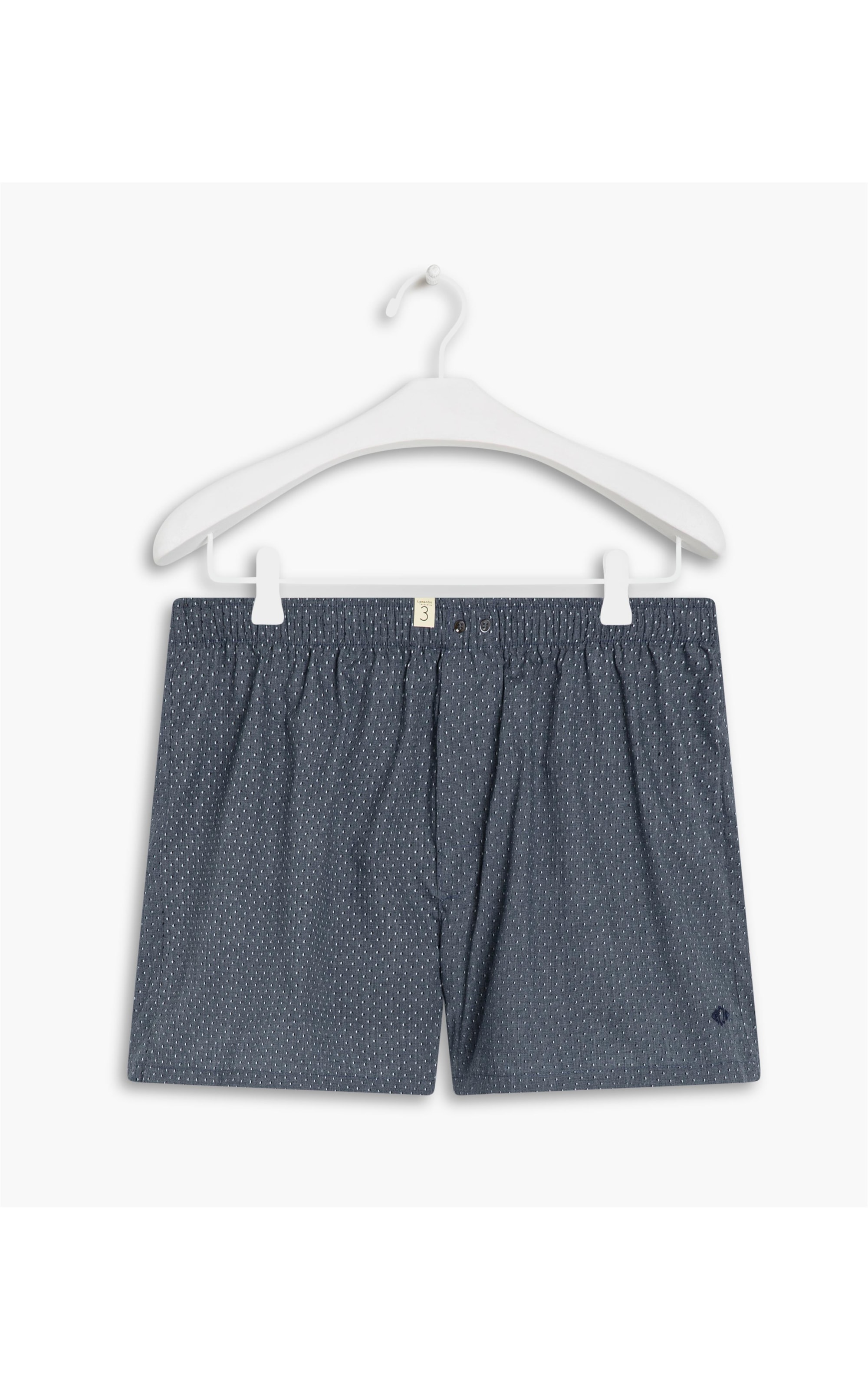 Boxer Cotton Poá Marinho