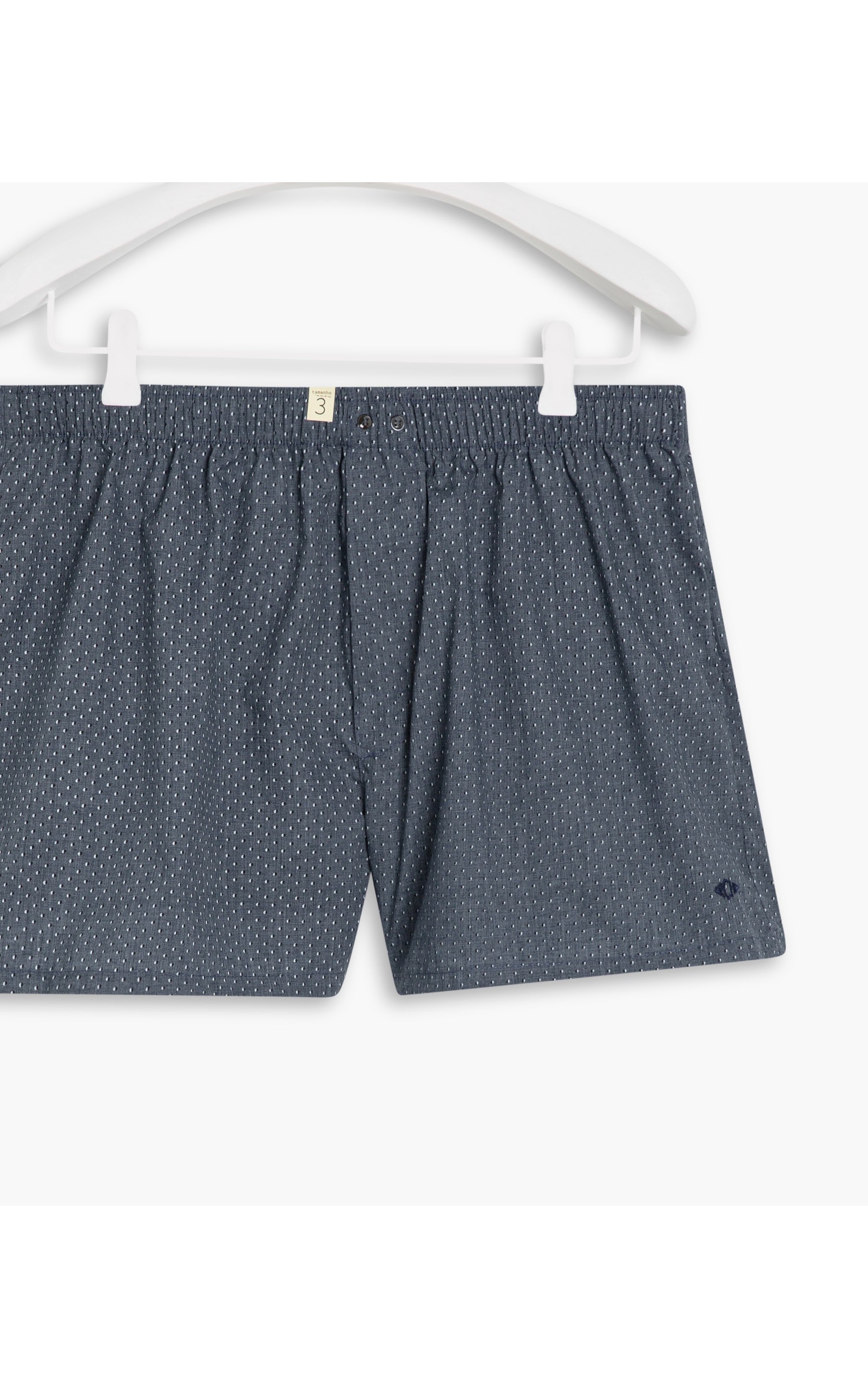 Boxer Cotton Poá Marinho
