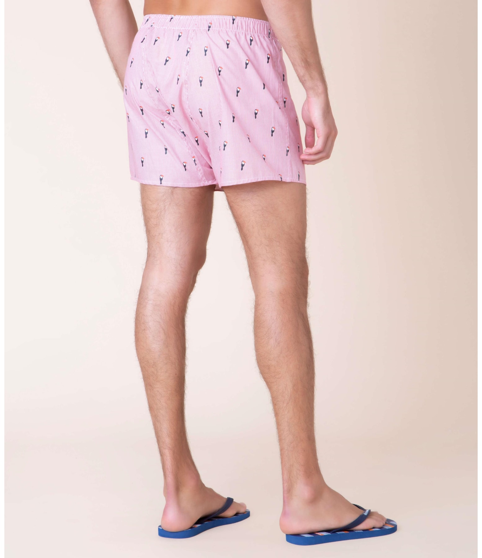 Boxer Estampada Tucanos Vermelho