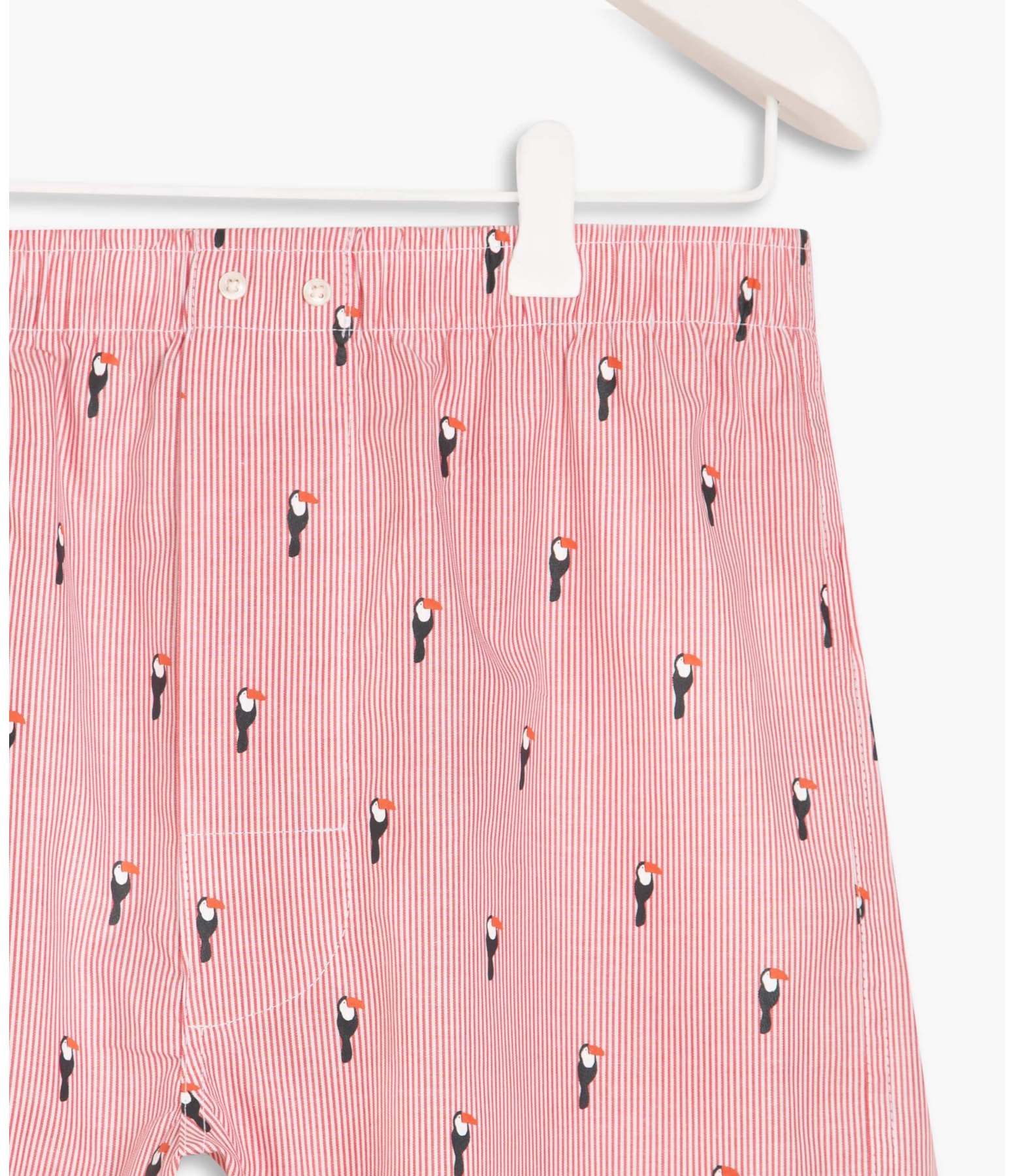 Boxer Estampada Tucanos Vermelho