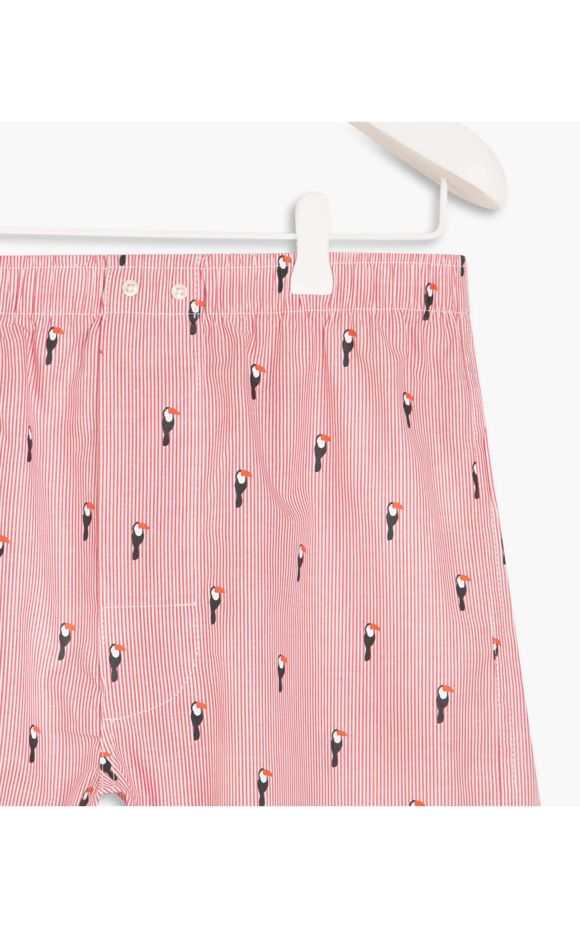 Boxer Estampada Tucanos Vermelho