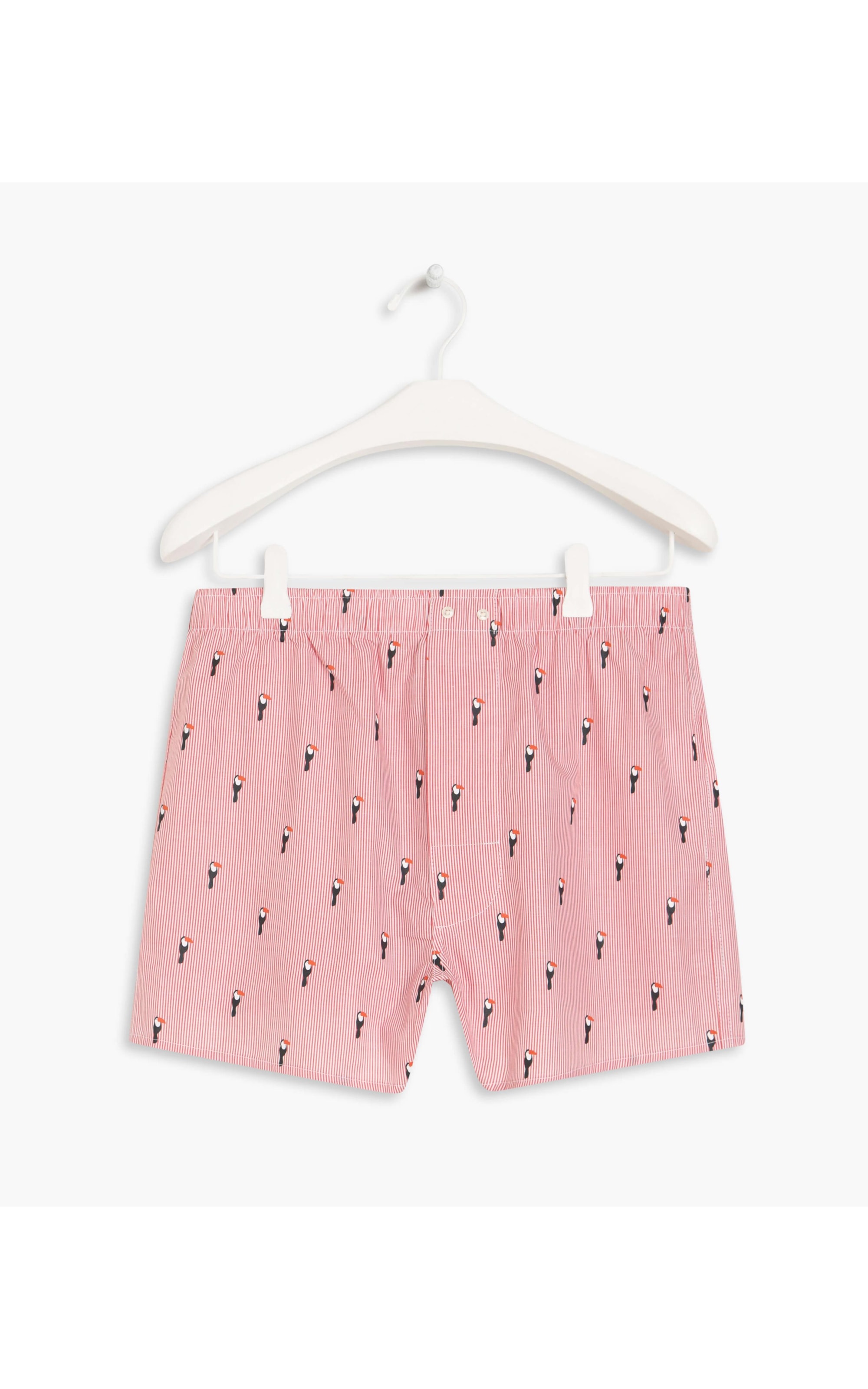Boxer Estampada Tucanos Vermelho