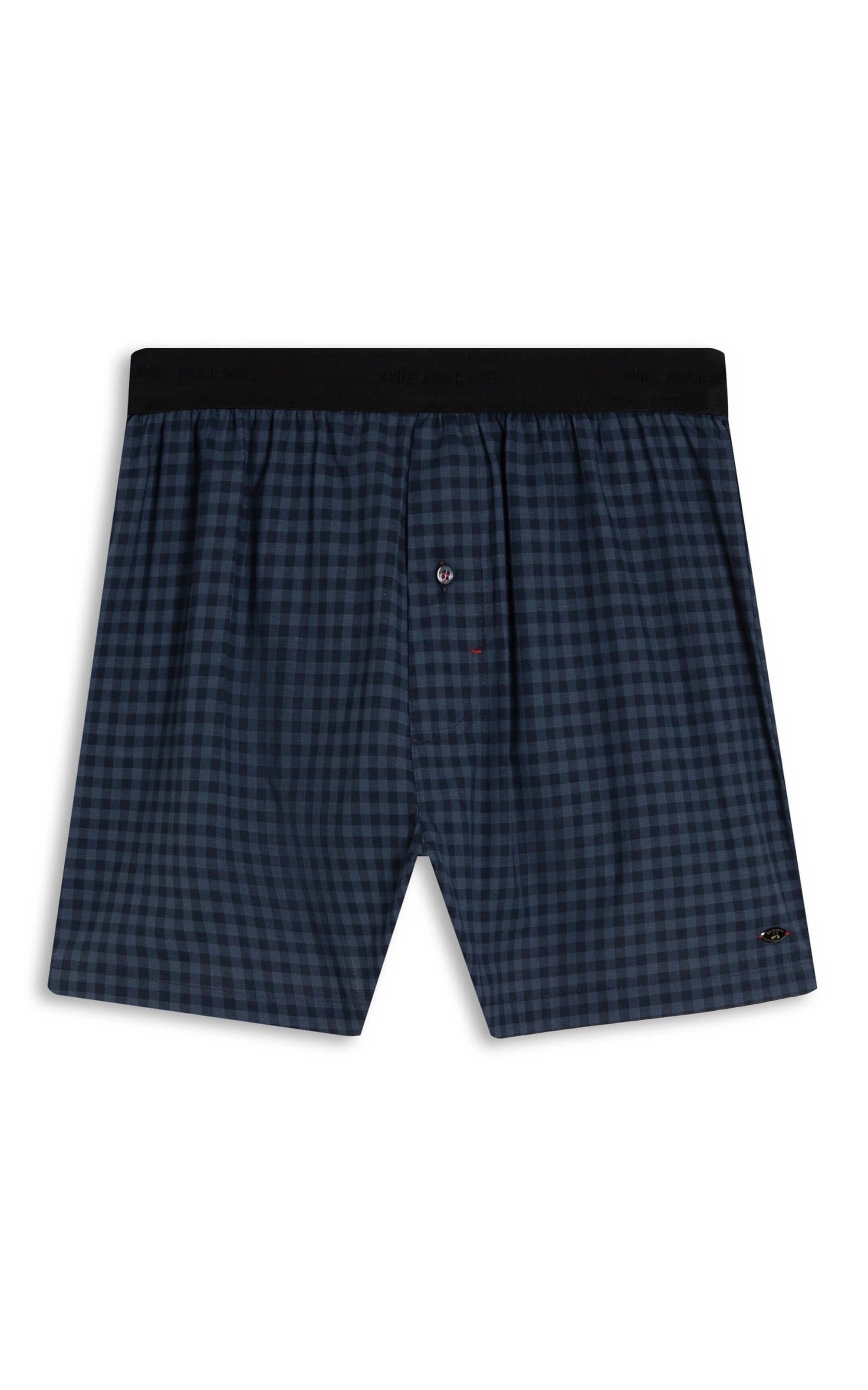 Boxer Linho  Algodão Dark Confort Marinho
