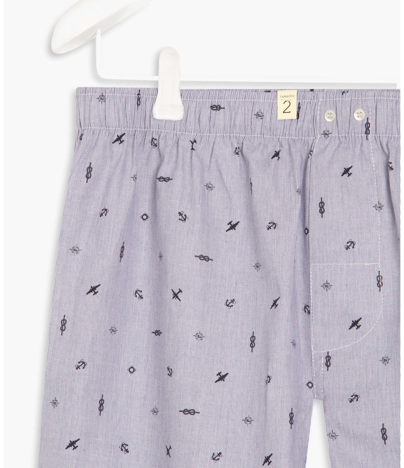 Boxer Listradinho Navy Marinho