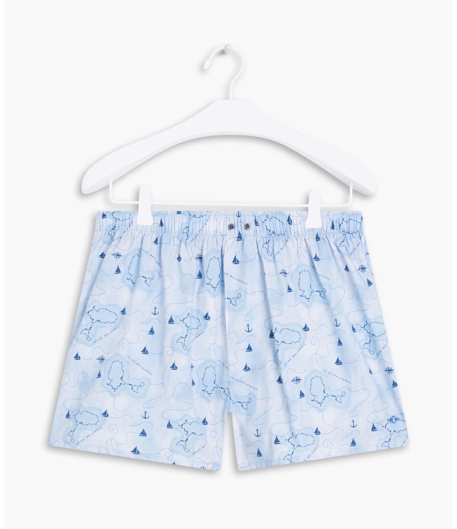 Boxer Mapa Azul Bic