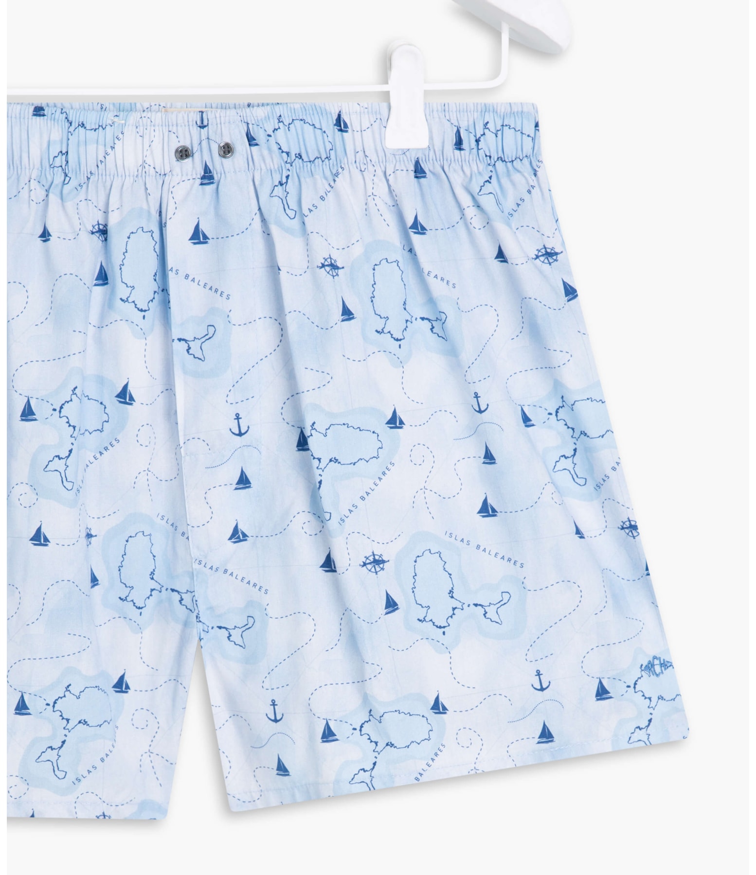 Boxer Mapa Azul Bic
