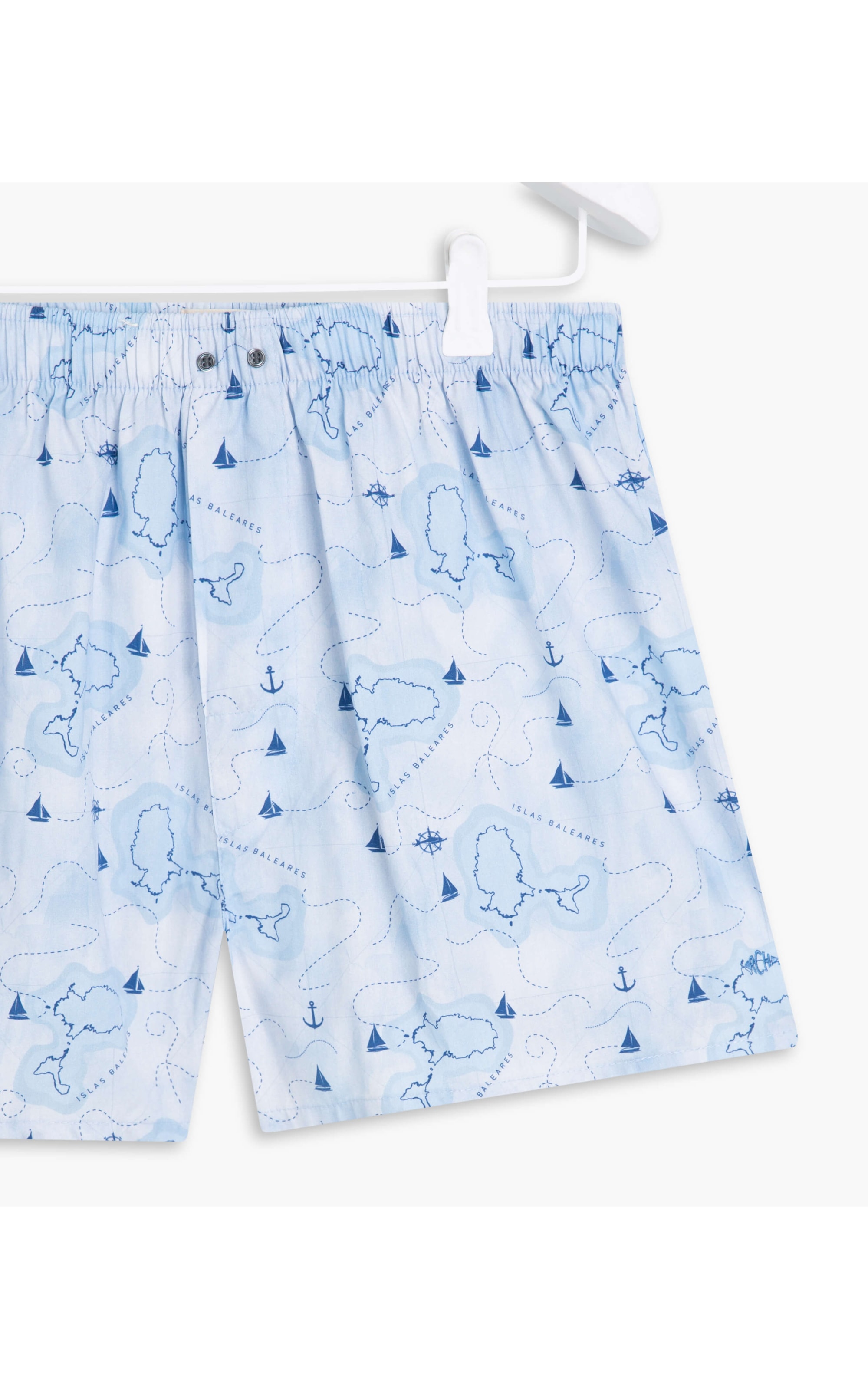 Boxer Mapa Azul Bic