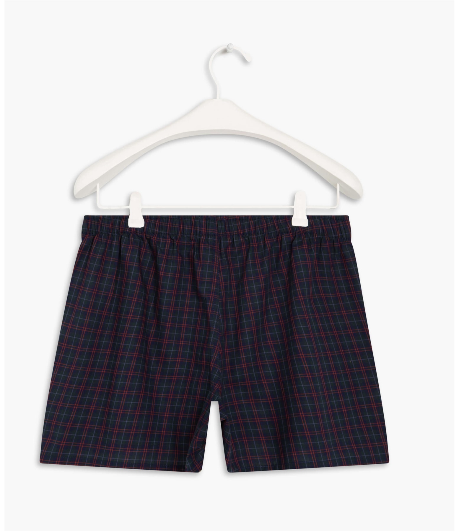 Boxer Night Green Check Marinho