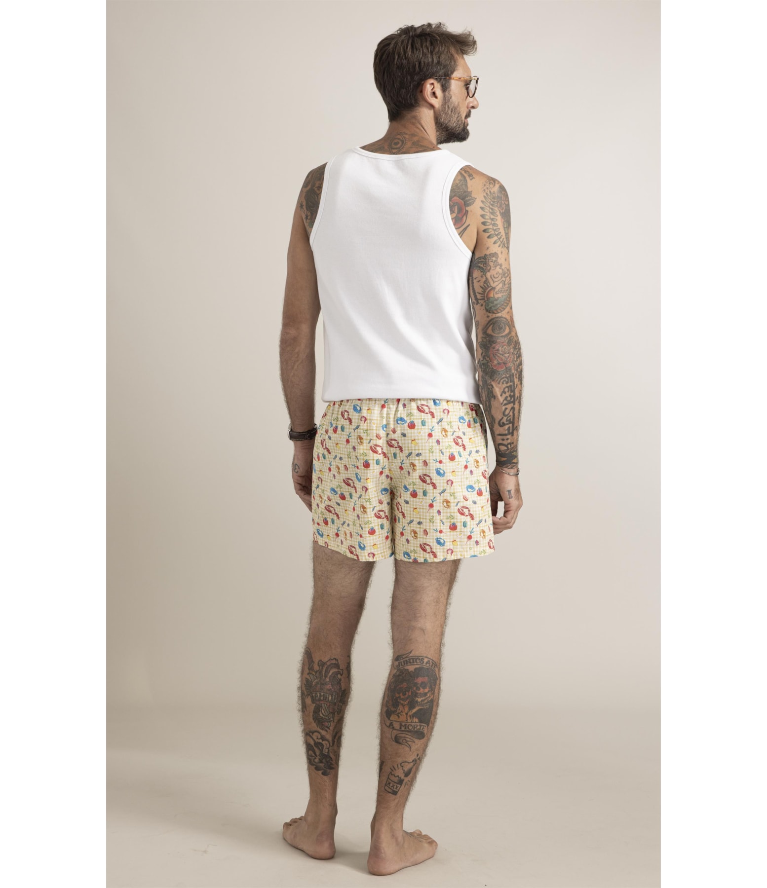 Boxer Picnic Vichy Amarelo Manteiga
