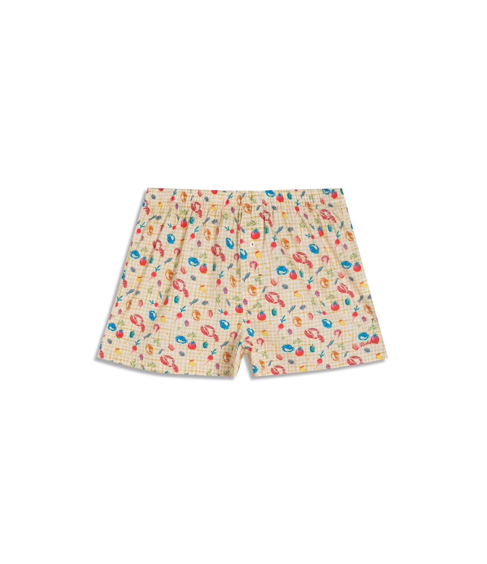 Boxer Picnic Vichy Amarelo Manteiga