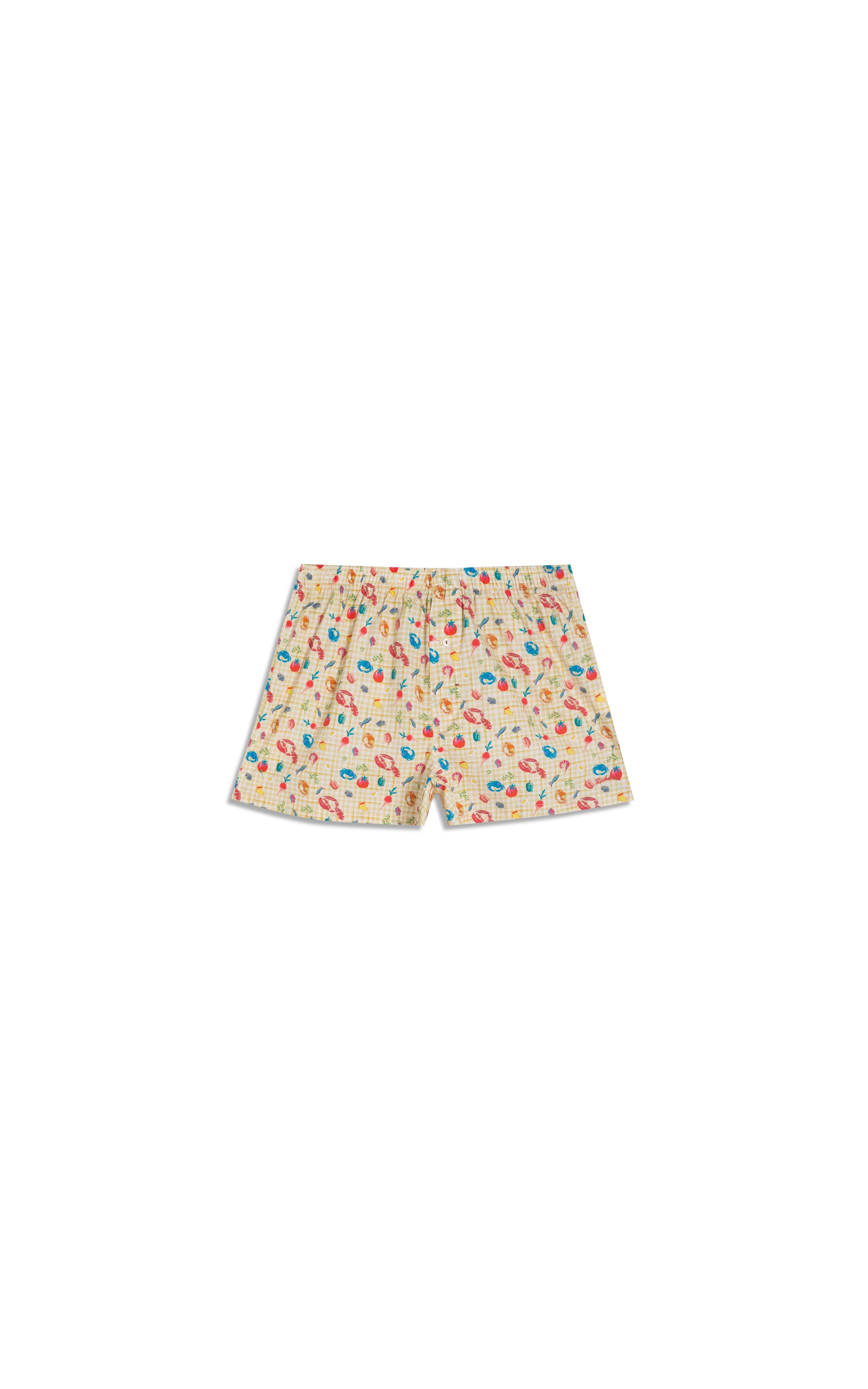 Boxer Picnic Vichy Amarelo Manteiga