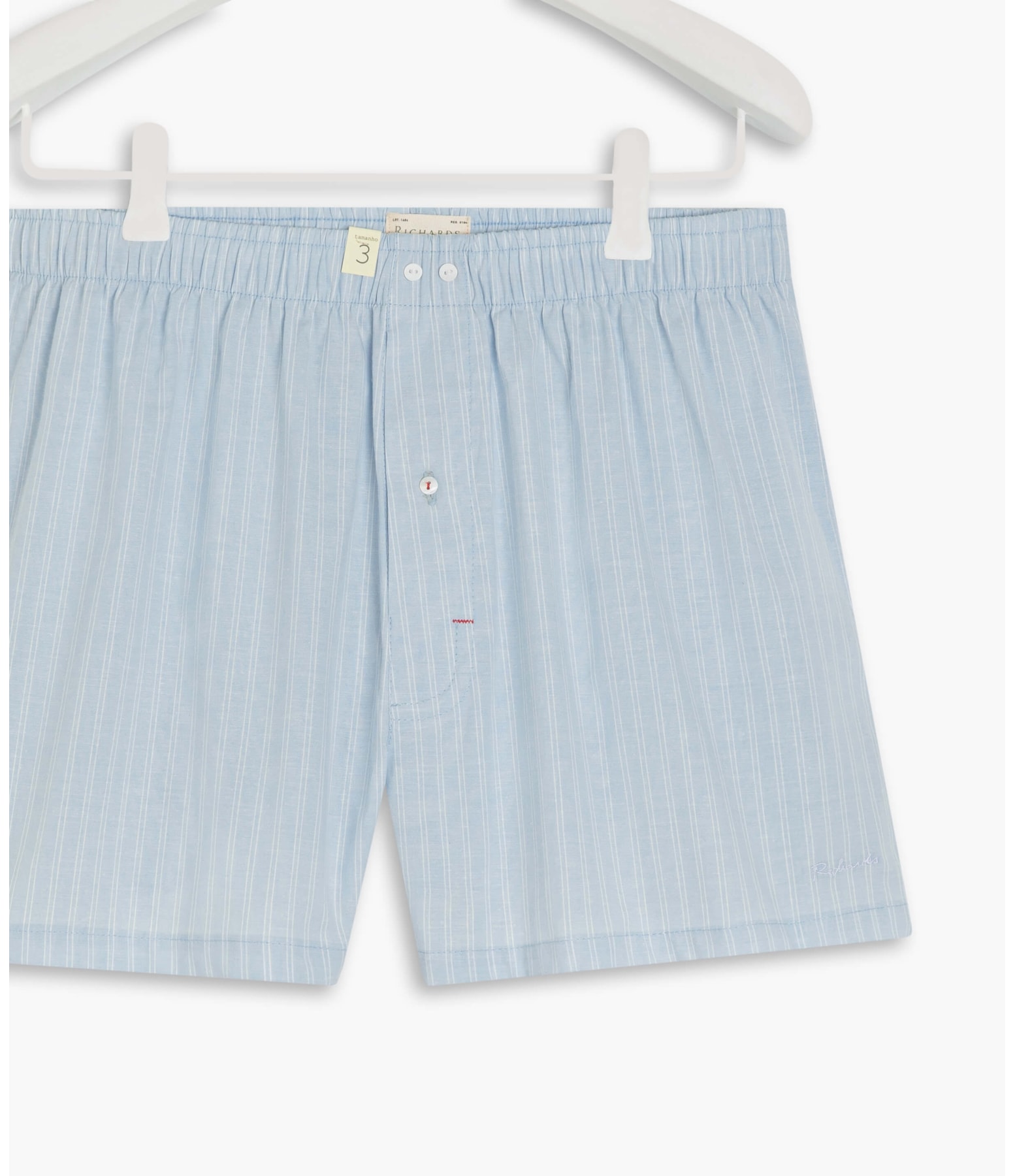 Boxer Richards Listra Dupla Azul Claro
