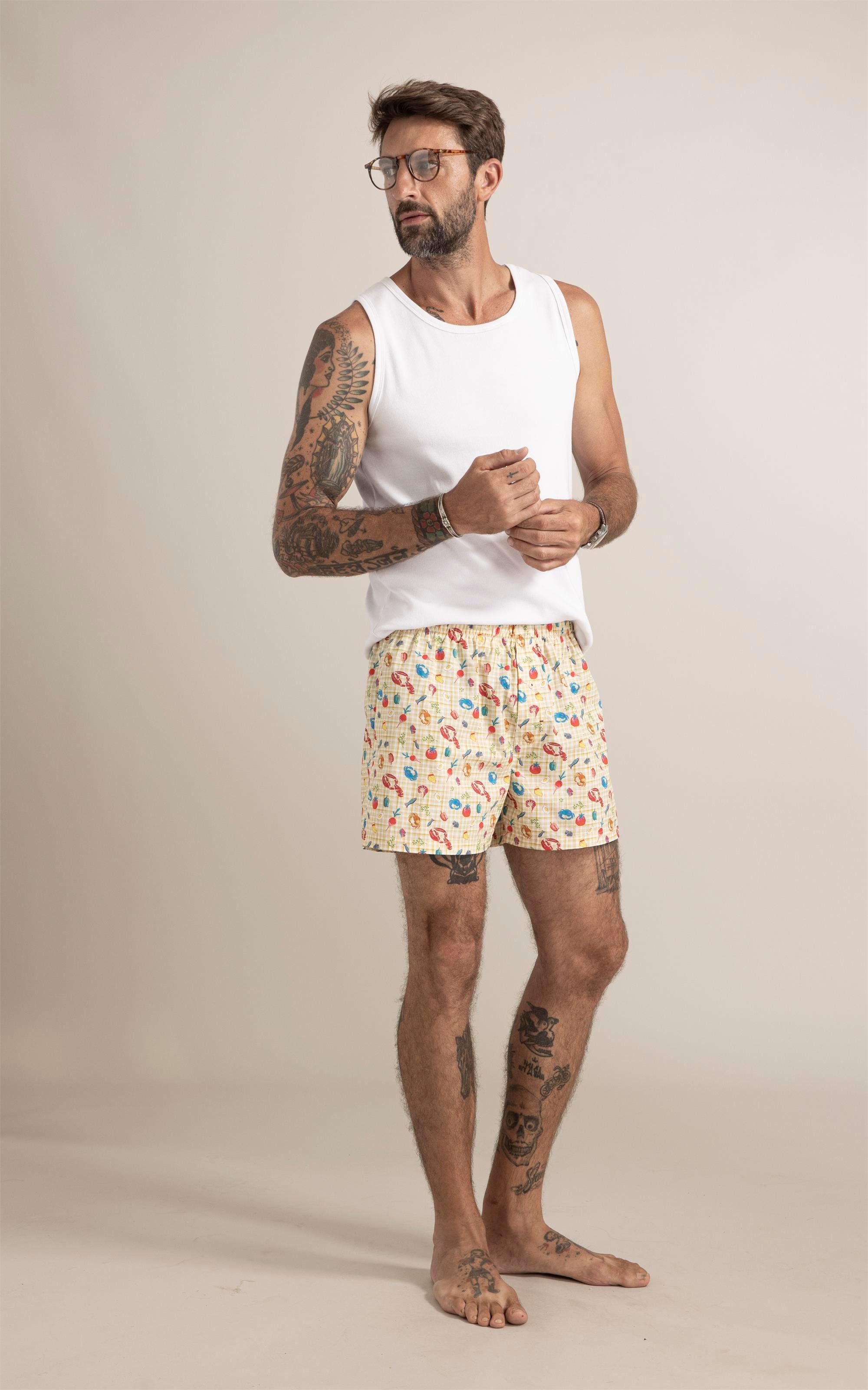 Boxer  Vichy Amarelo Manteiga