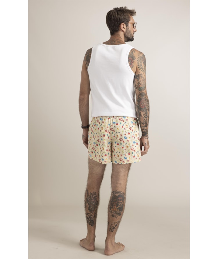 Boxer  Vichy Amarelo Manteiga