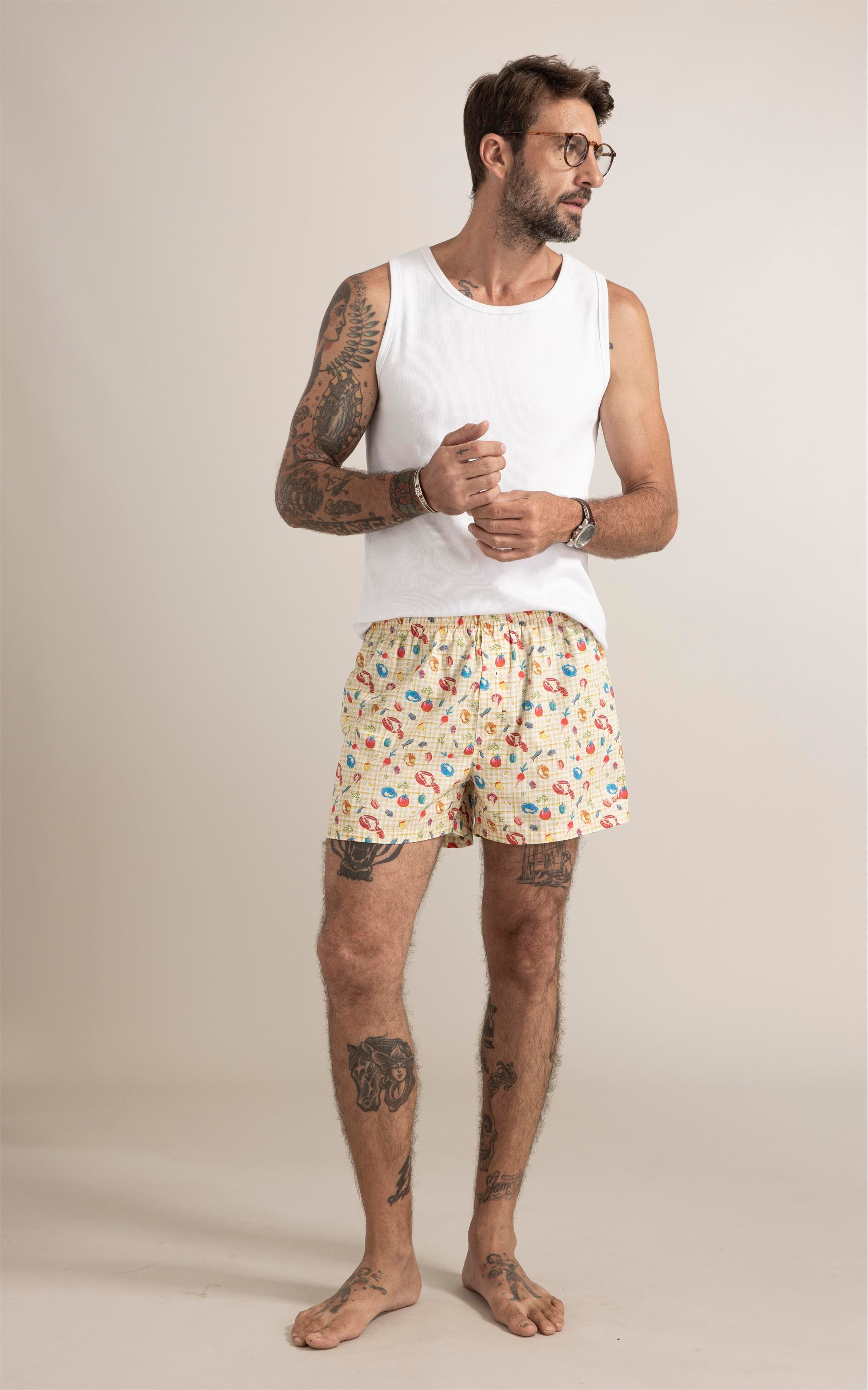 Boxer  Vichy Amarelo Manteiga