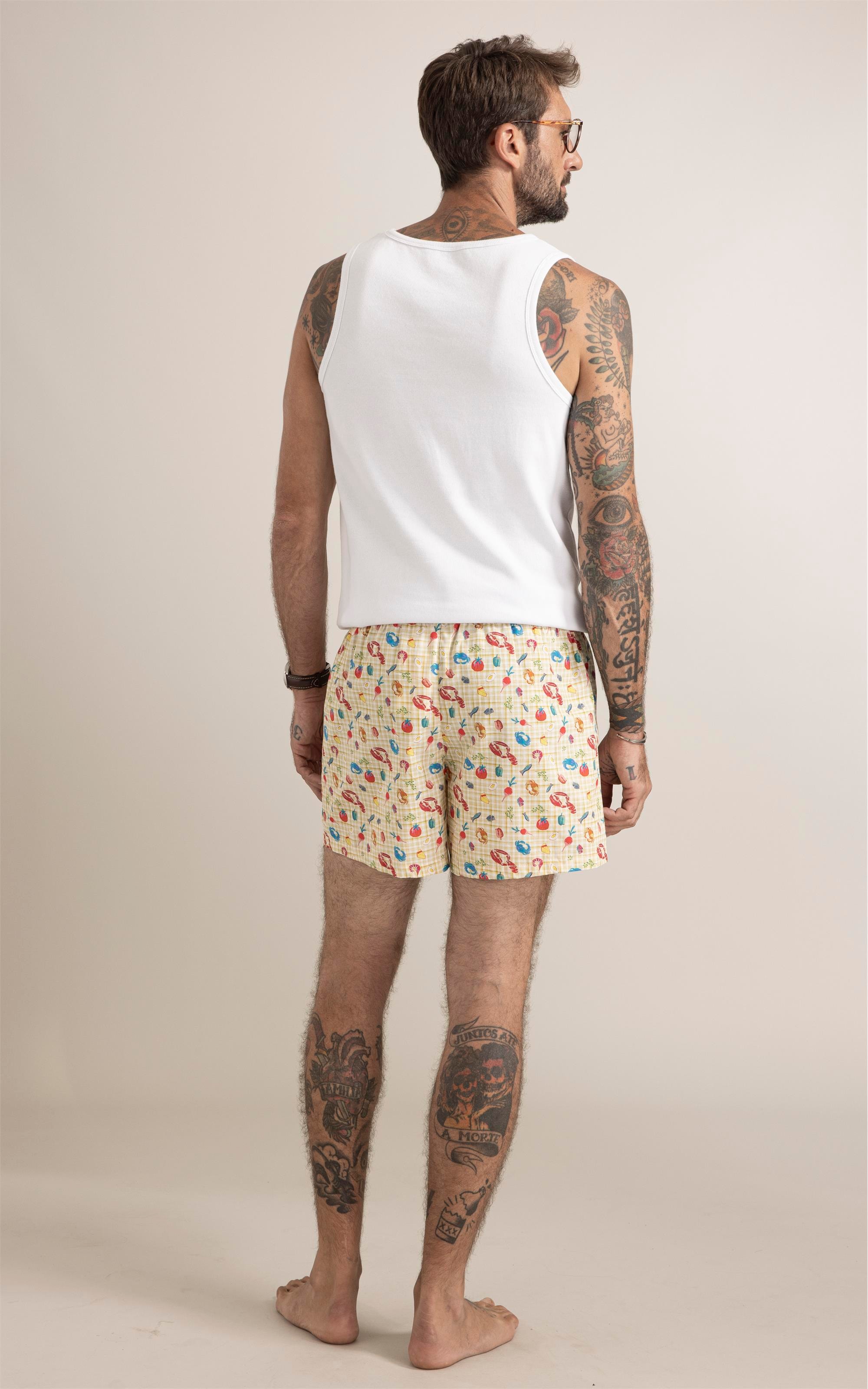 Boxer  Vichy Amarelo Manteiga