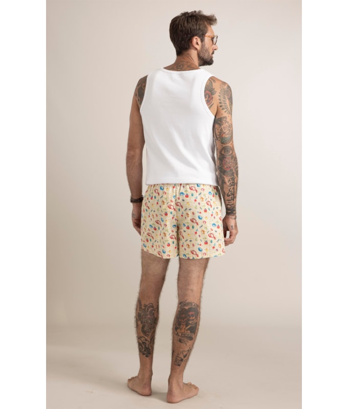 Boxer  Vichy Amarelo Manteiga