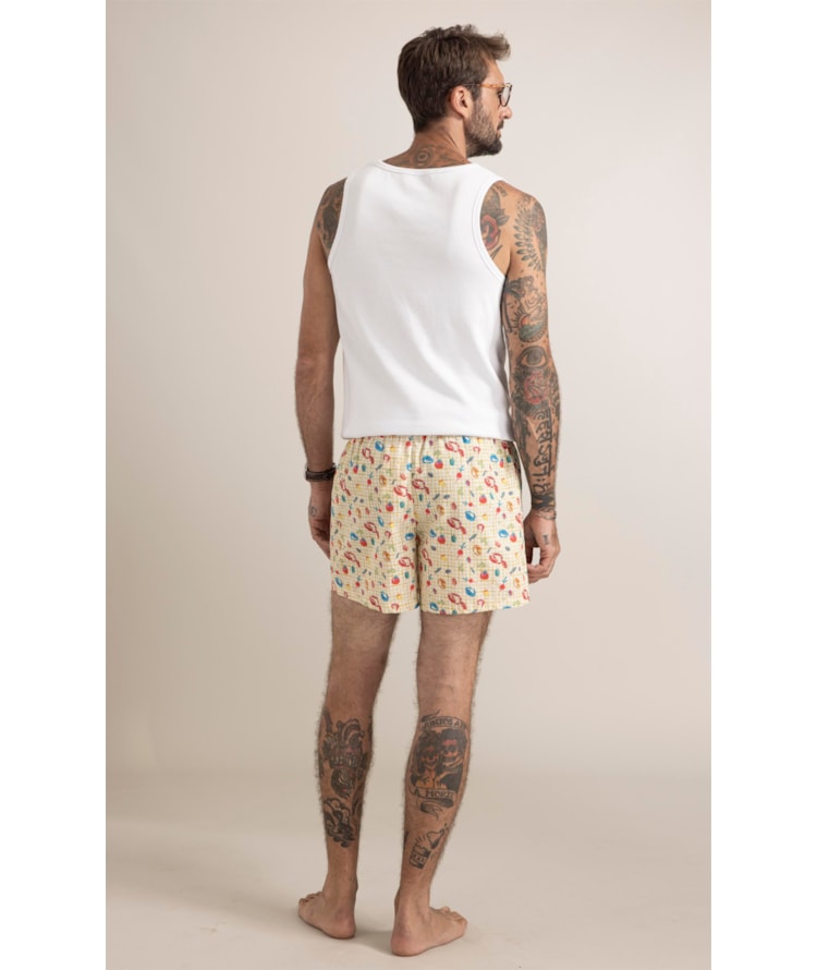 Boxer  Vichy Amarelo Manteiga