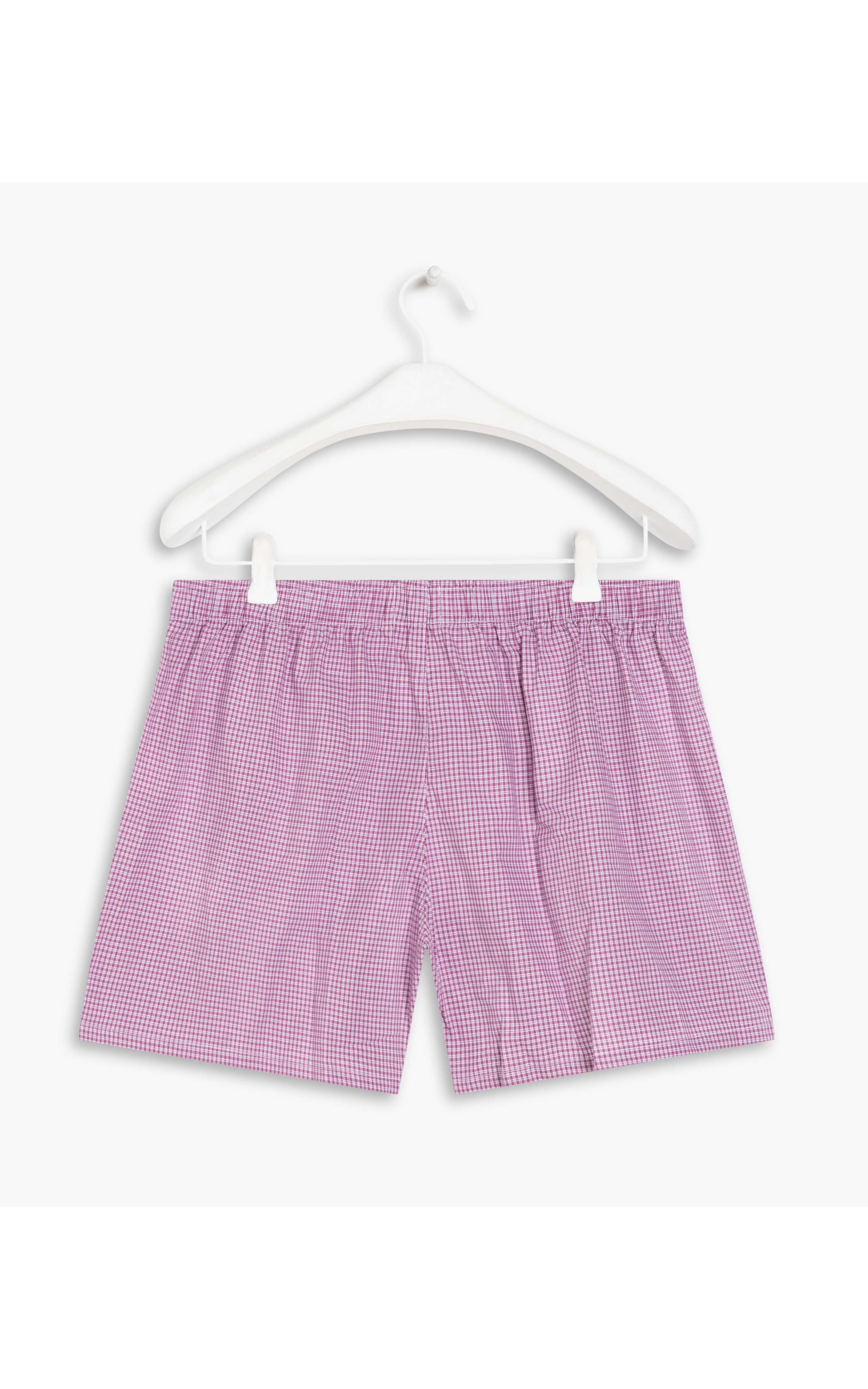 Boxer Xadrez Outer Palid Rosa