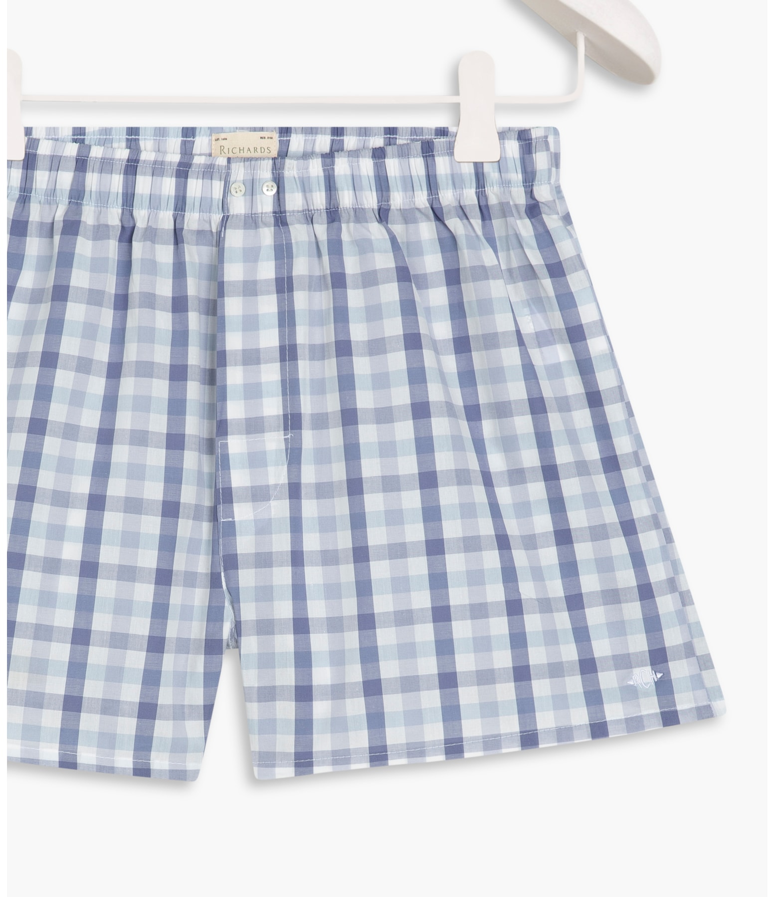 Boxer Xadrez Picnic Branco